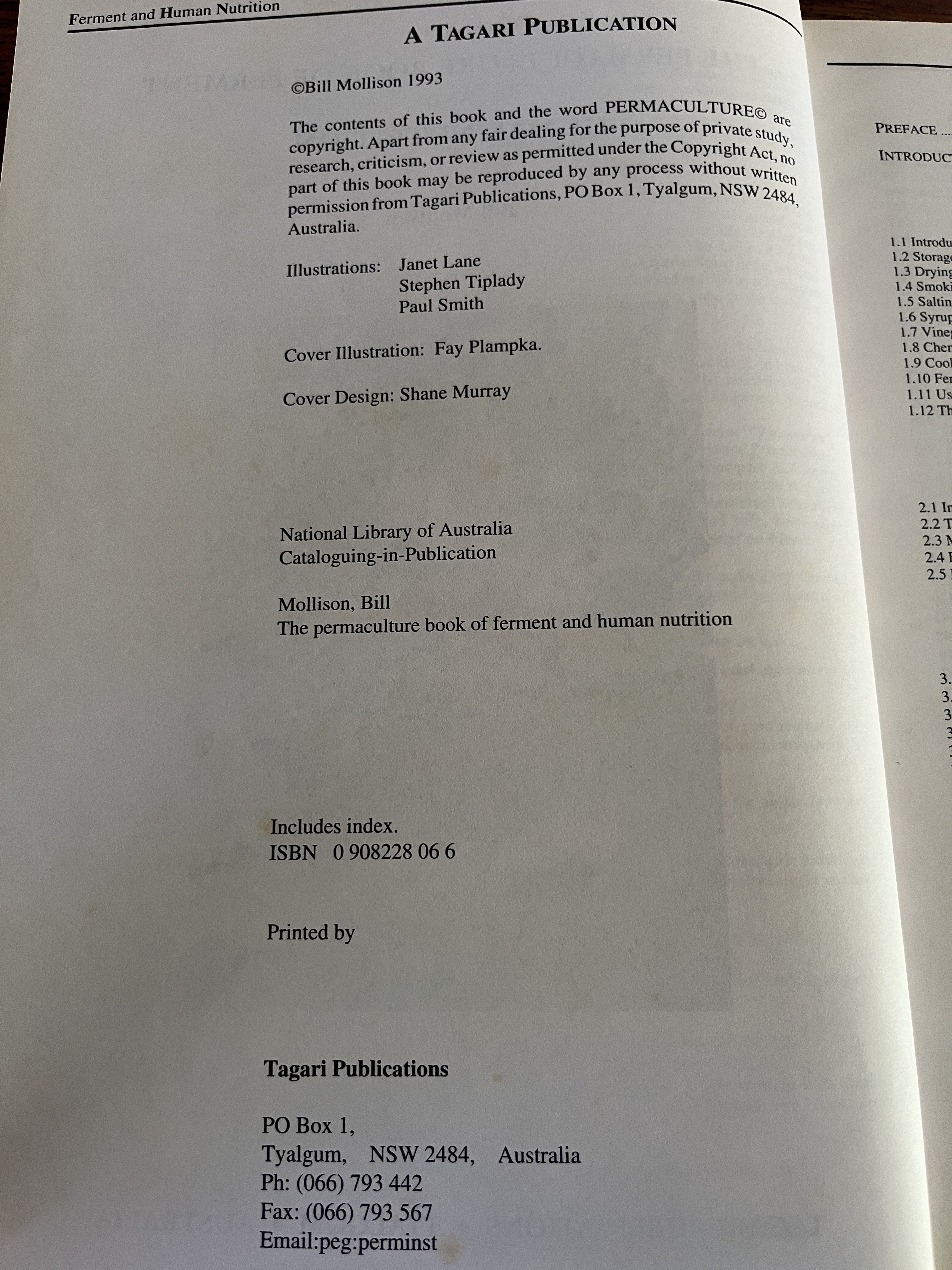 The Permaculture Book Of Ferment & Human Nutrition - Mollison, Bill