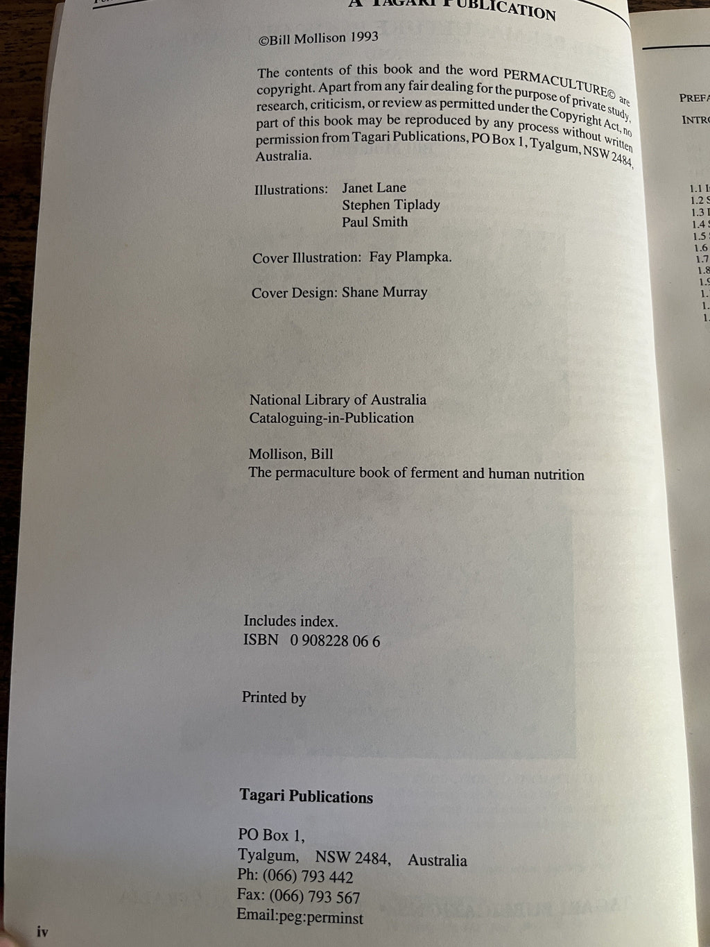 The Permaculture Book Of Ferment & Human Nutrition - Mollison, Bill