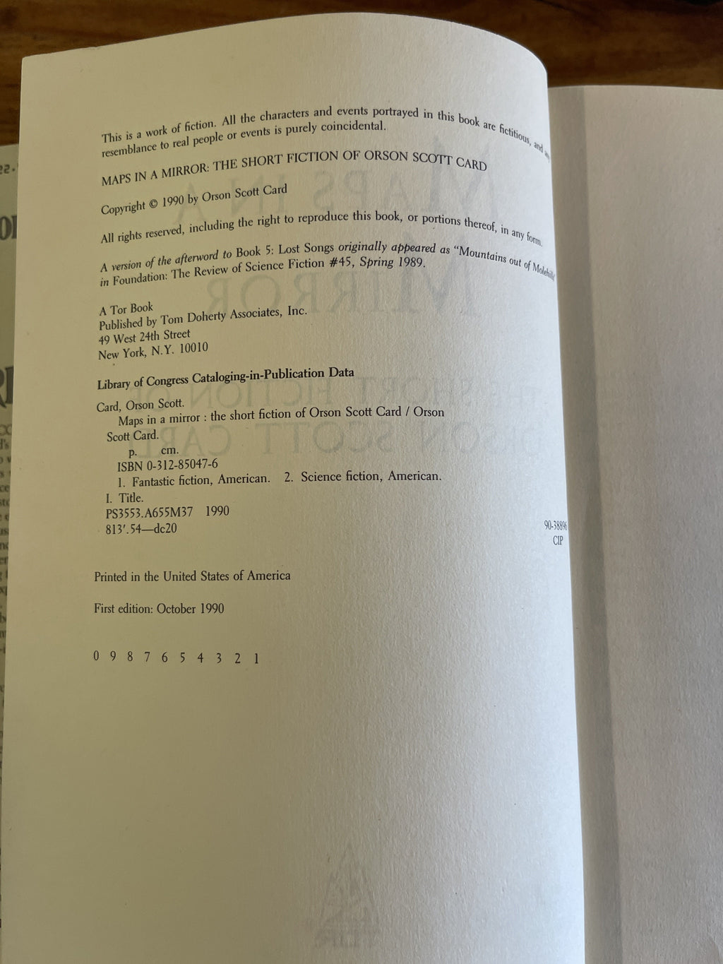 Maps In A Mirror: The Short Fiction of Orson Scott Card - Card, Orson Scott