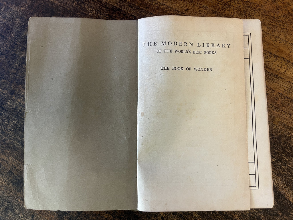 The Book Of Wonder — Dunsany, Lord