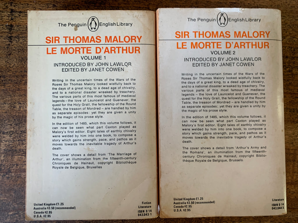Le Morte D' Arthur Vol 1 & 2 — Malory, Sir Thomas