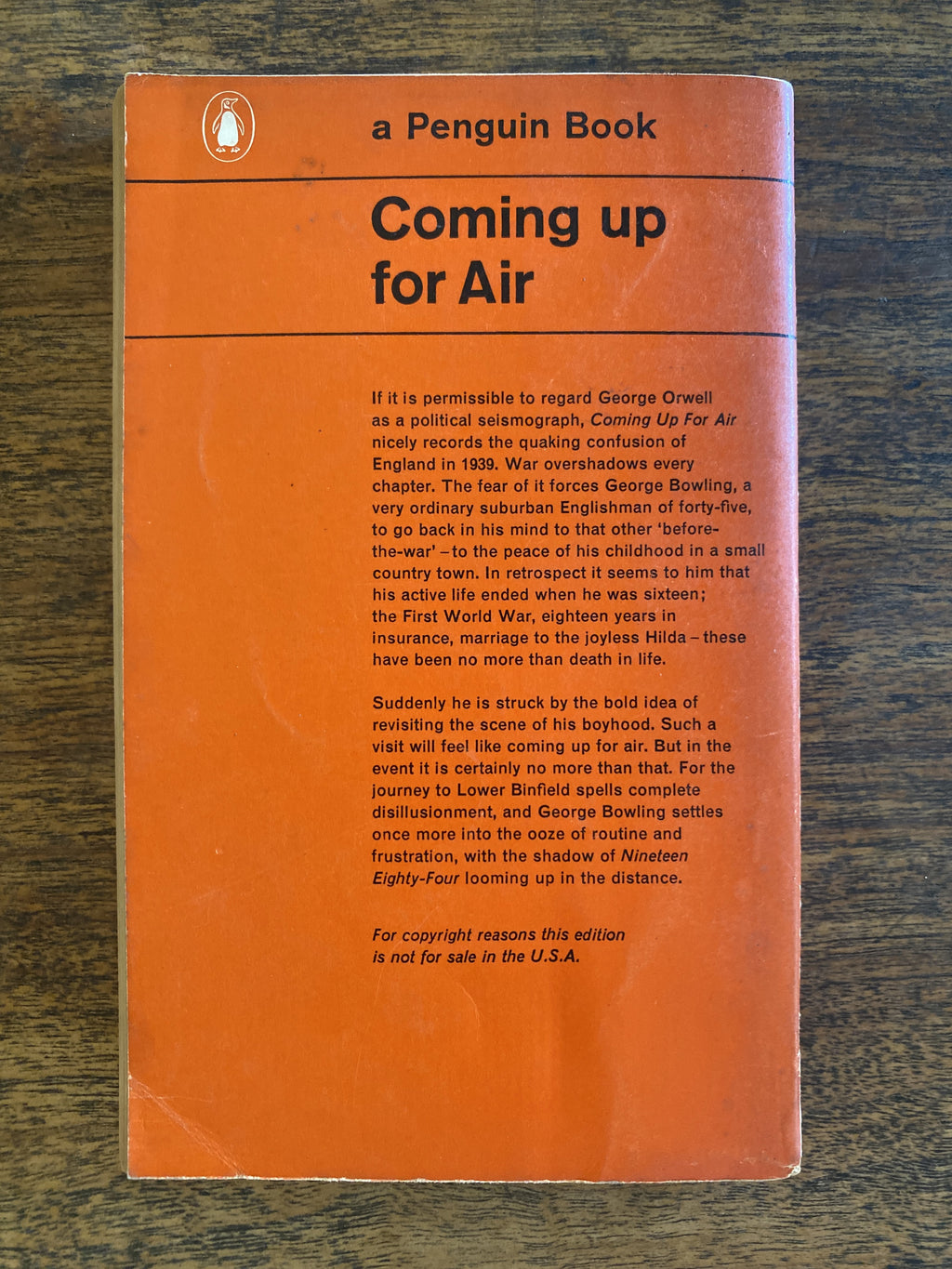 Coming up For Air — Orwell, George