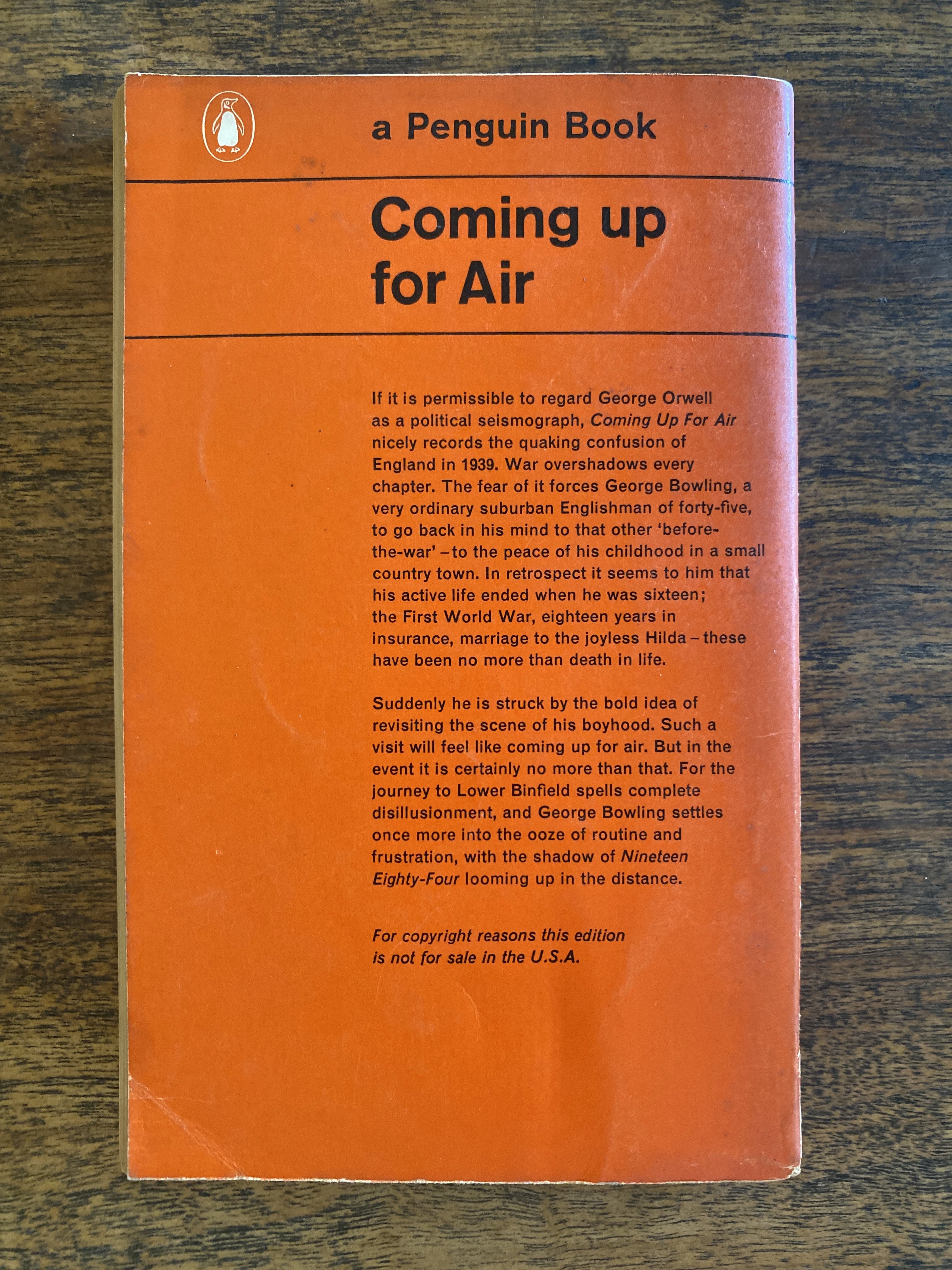 Coming up For Air — Orwell, George