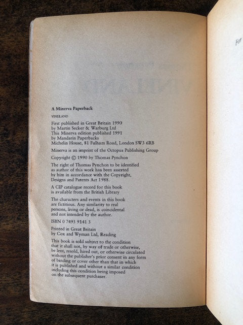 Vineland — Thomas Pynchon