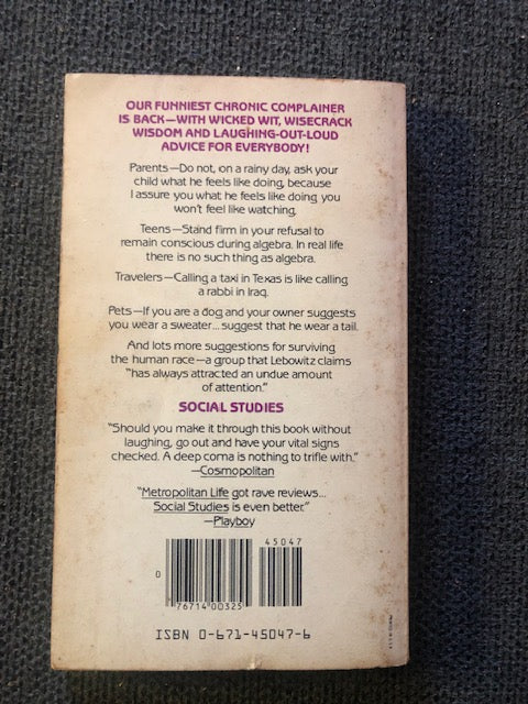Social Studies — Fran Lebowitz