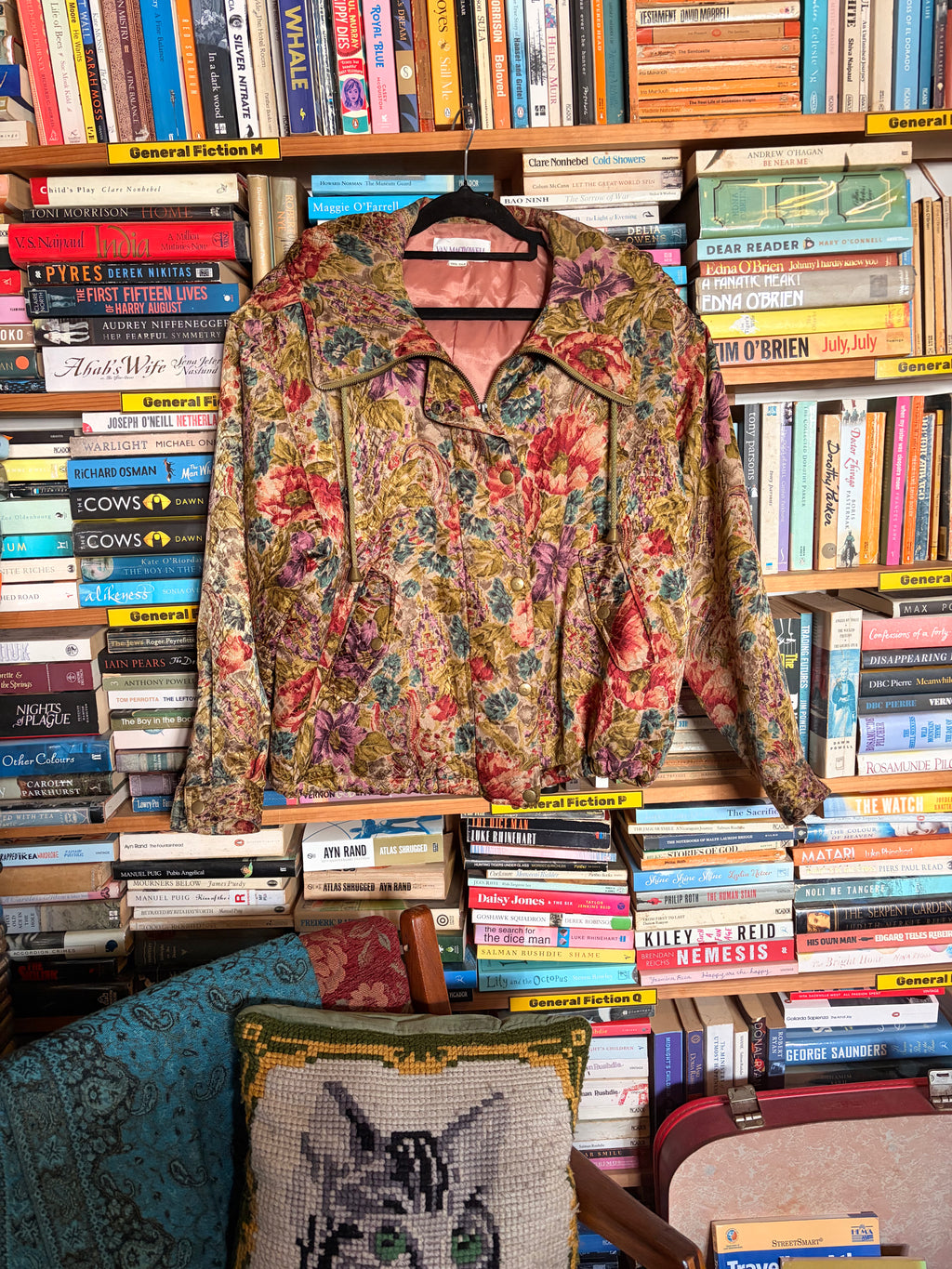 VINTAGE Van Macdowell Paris Floral Silk Hooded Jacket