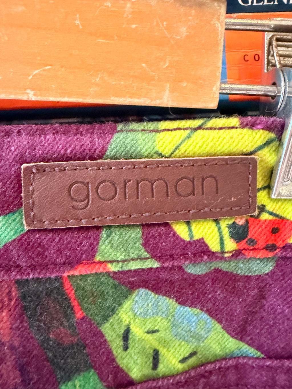 Monika Forsberg + Gorman Stretch Denim Printed A- Line Skirt