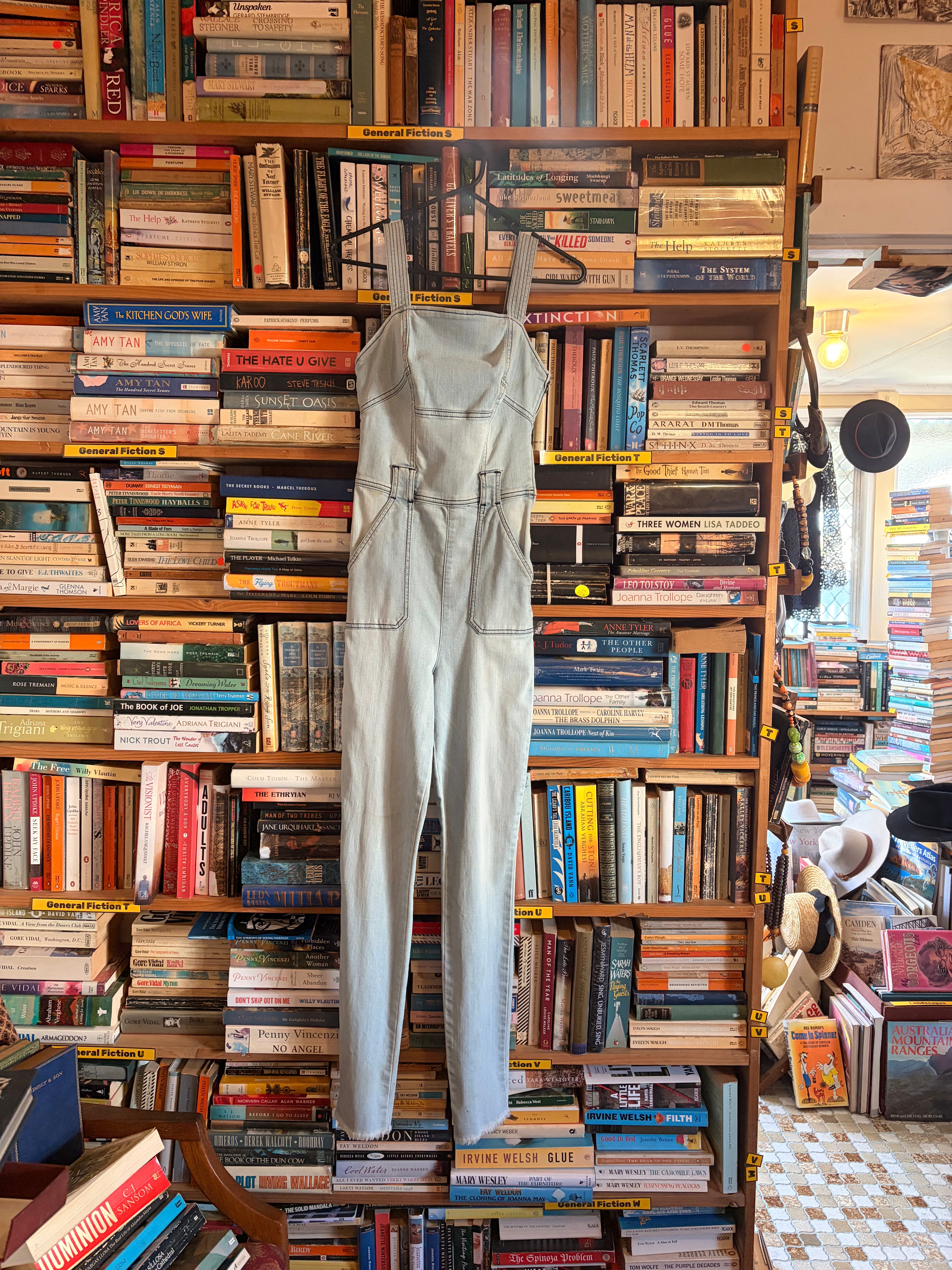 Guess Los Angeles Light Wash Denim Overalls