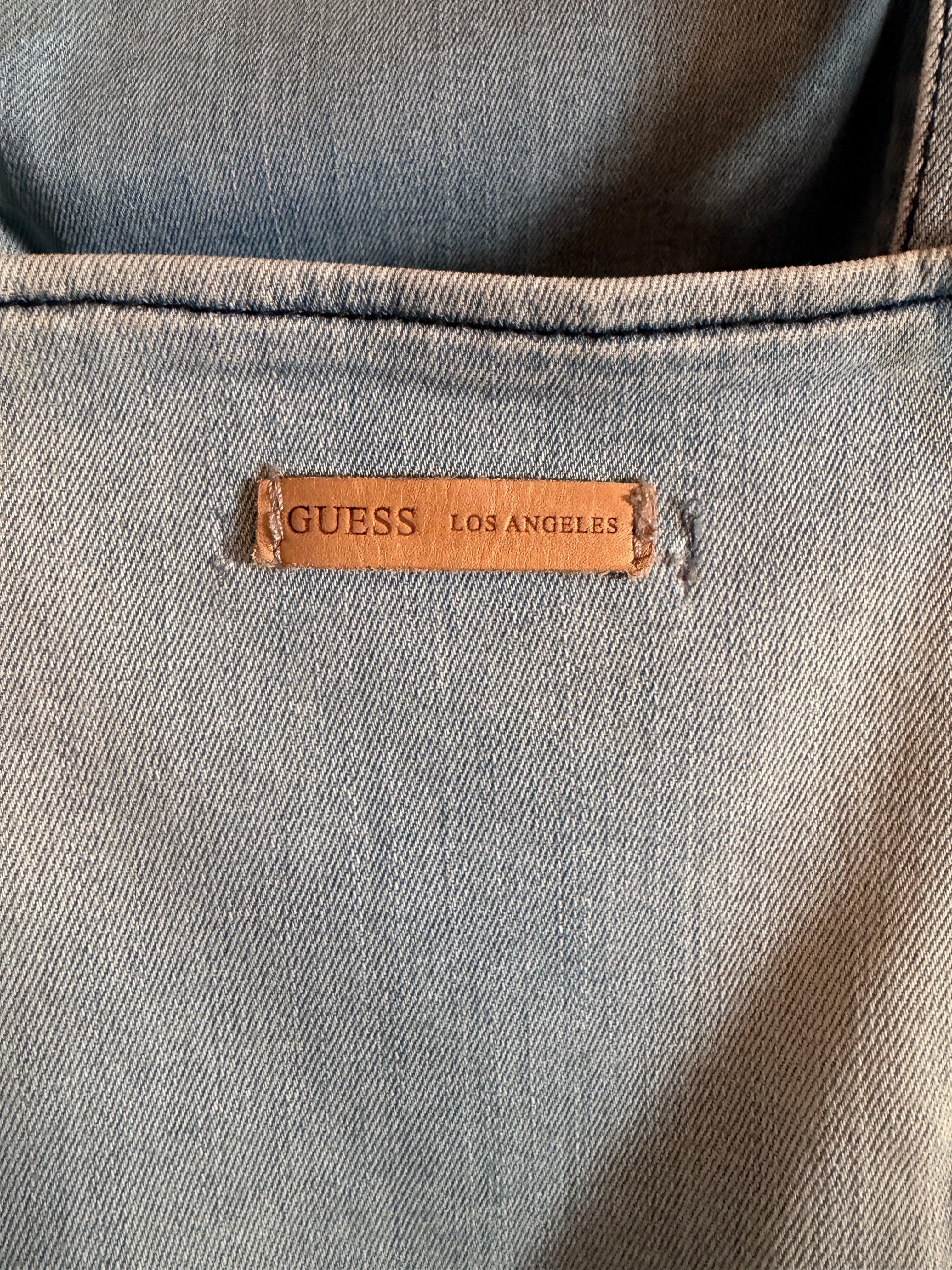 Guess Los Angeles Light Wash Denim Overalls