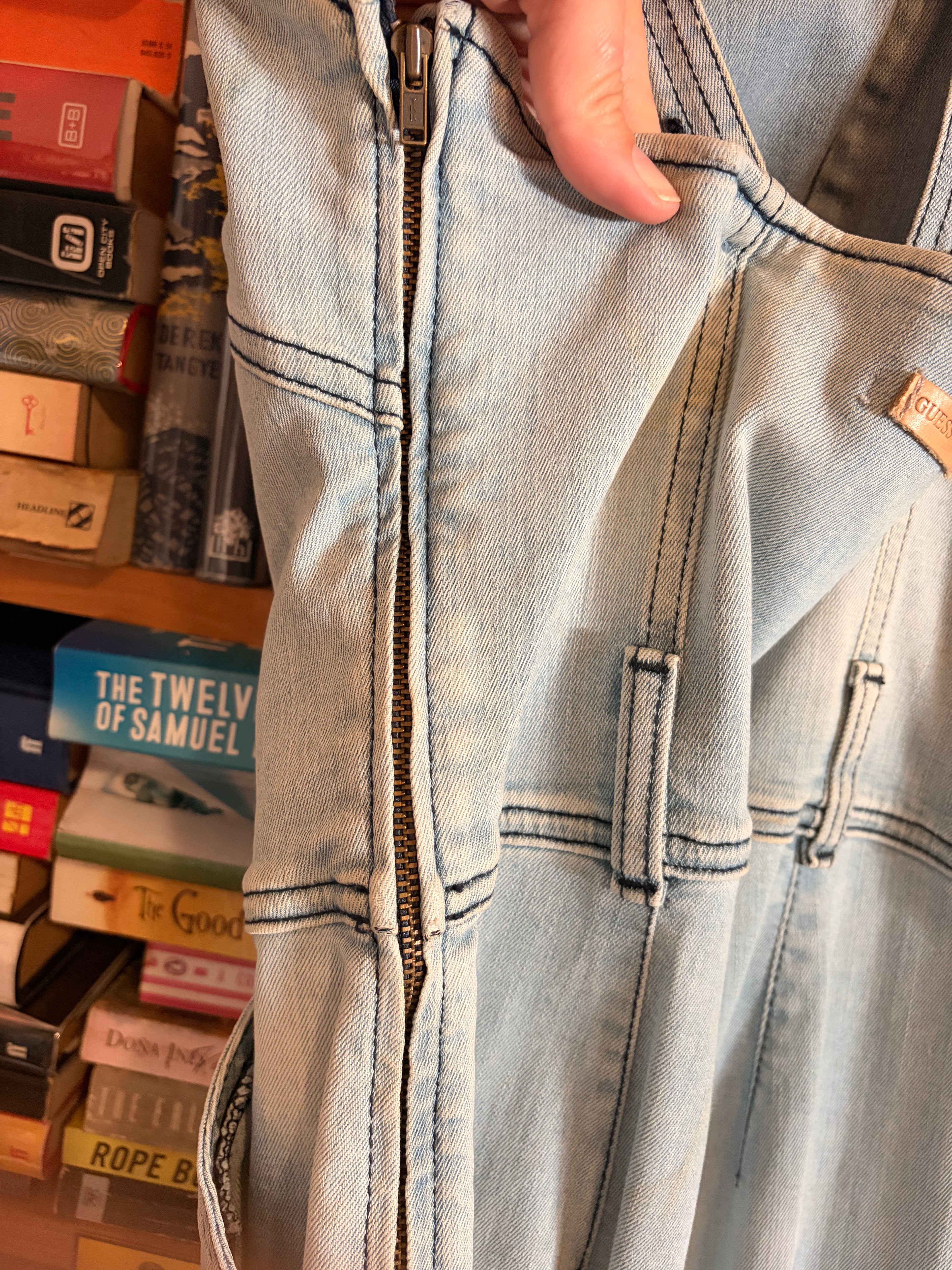 Guess Los Angeles Light Wash Denim Overalls