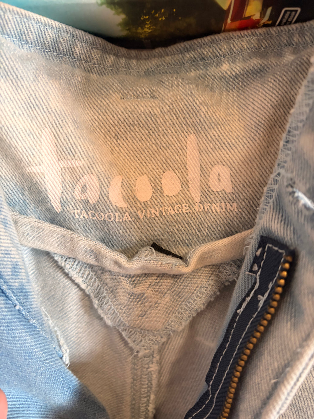 Tacoola Vintage Denim High Waisted Light Wash Denim Overalls