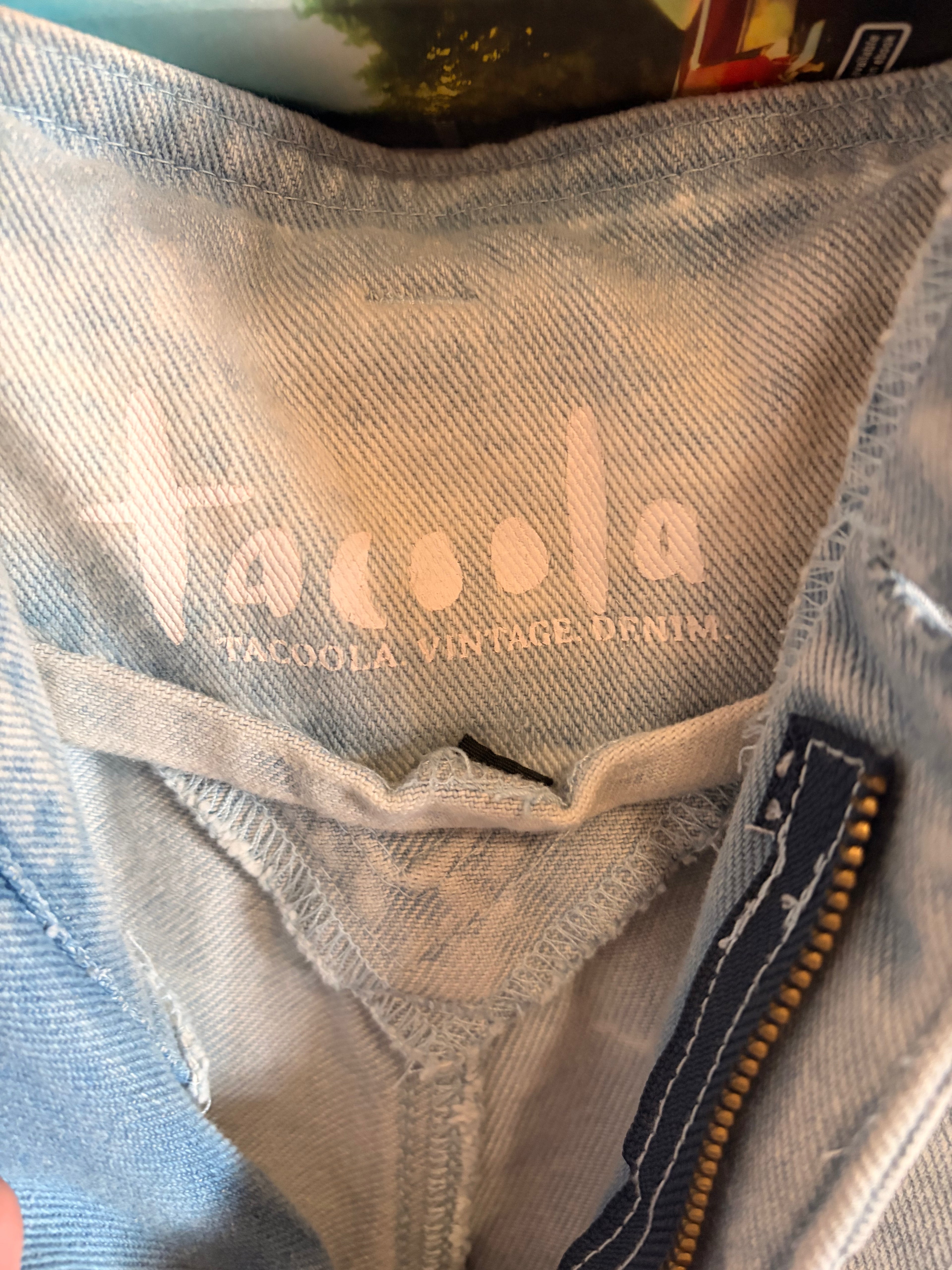 Tacoola Vintage Denim High Waisted Light Wash Denim Overalls