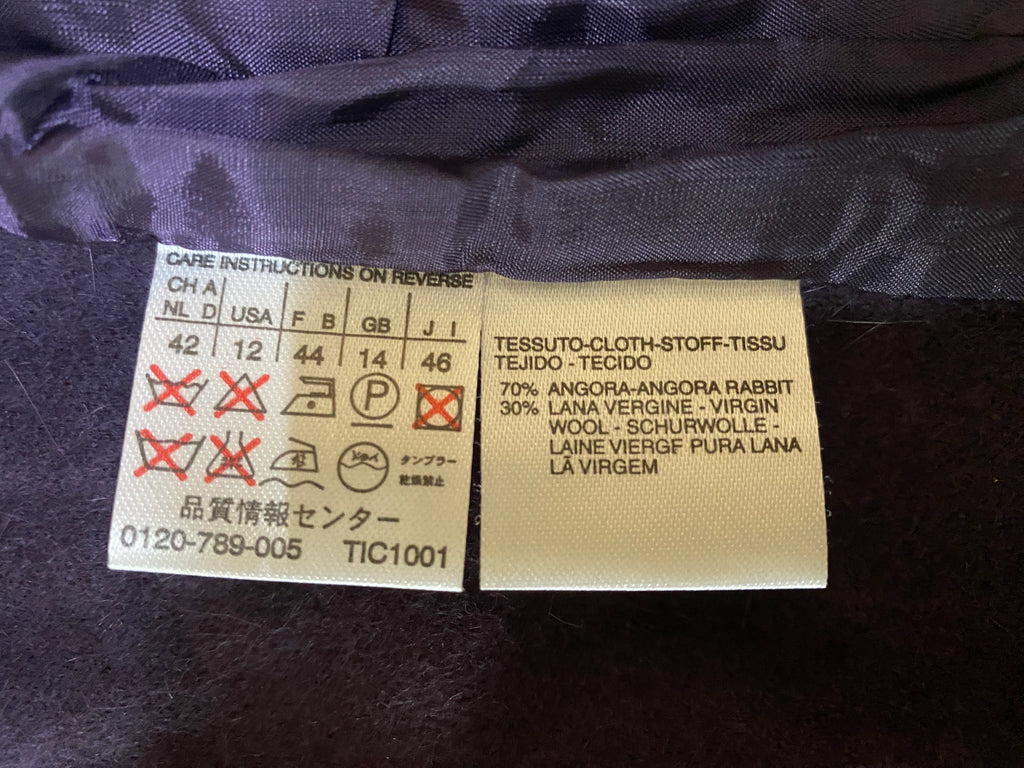 Vintage Max Mara Angora & Virgin Wool Blazer – Made in Italy – Purple