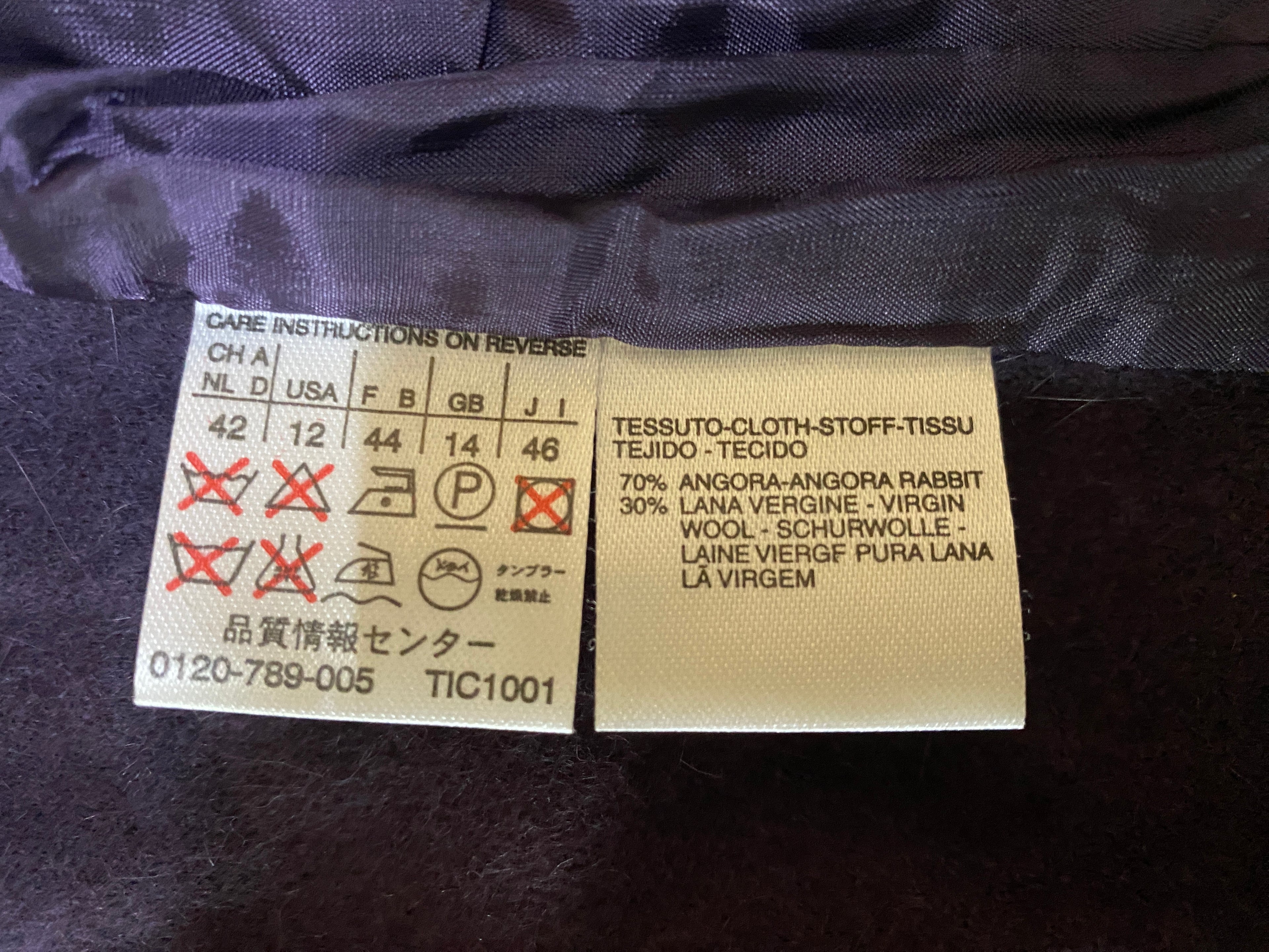 Vintage Max Mara Angora & Virgin Wool Blazer – Made in Italy – Purple