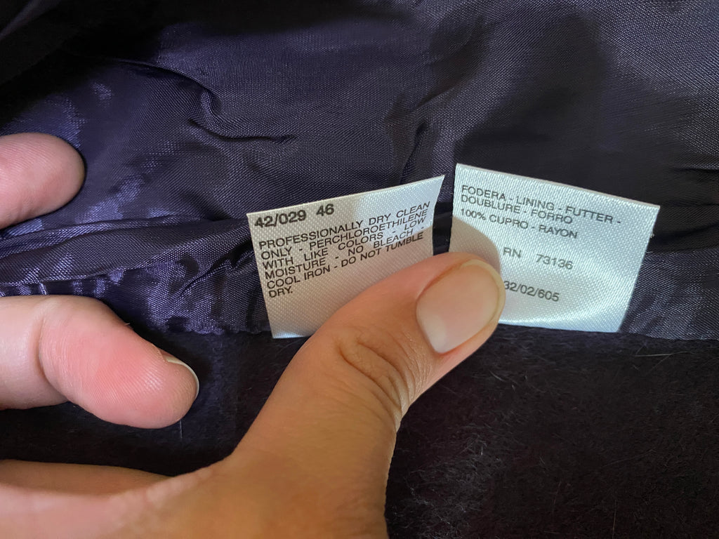Vintage Max Mara Angora & Virgin Wool Blazer – Made in Italy – Purple