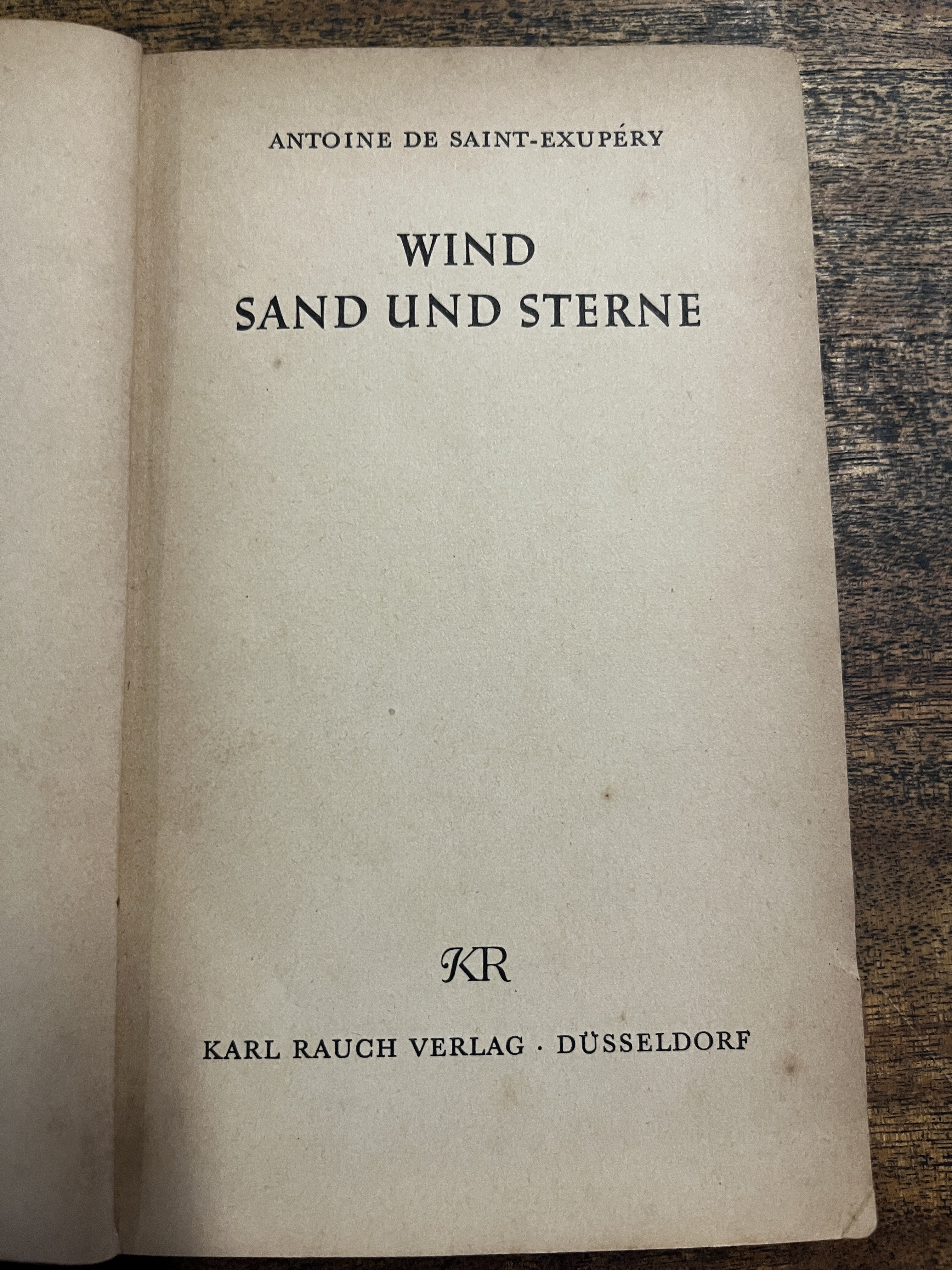 Wind, San und Sterne - de Saint-Exupery, Antoine