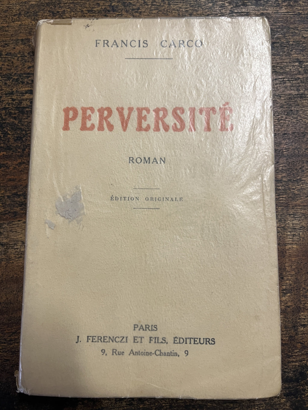 Perversite - Carco, Francis