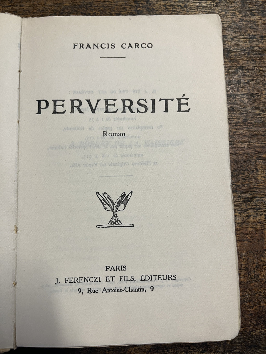 Perversite - Carco, Francis
