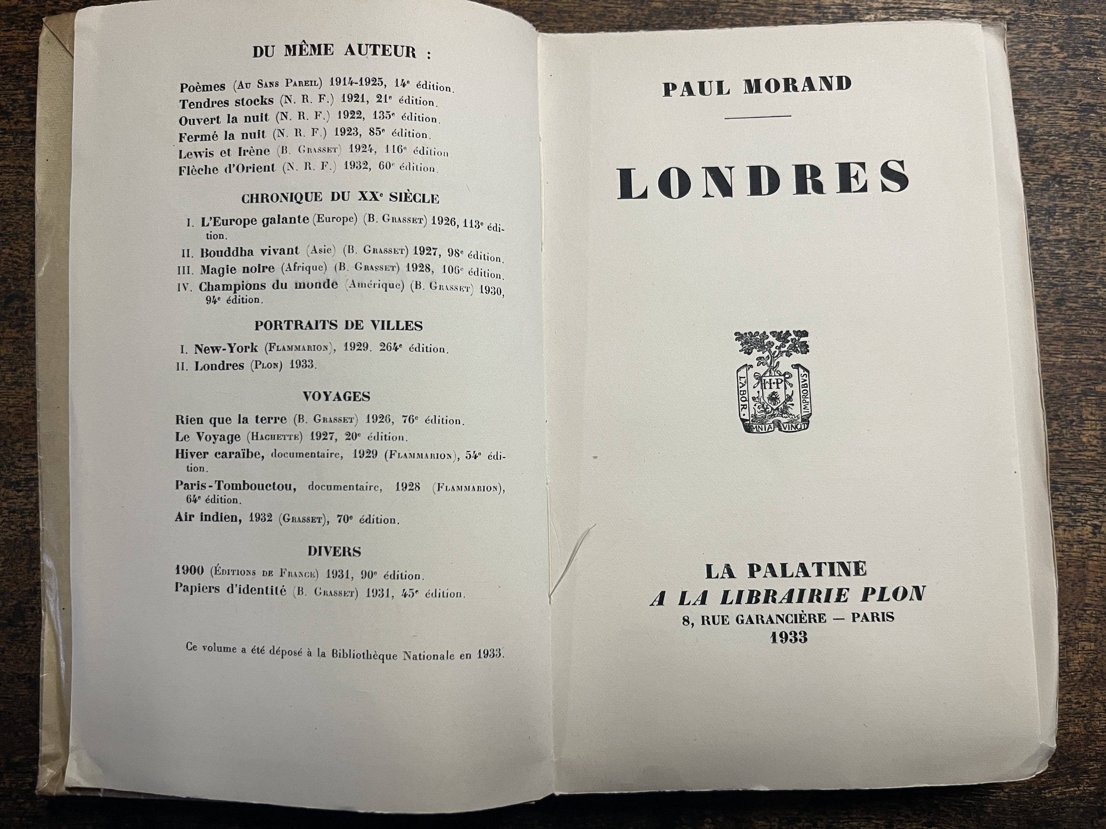 Londres - Morand, Paul