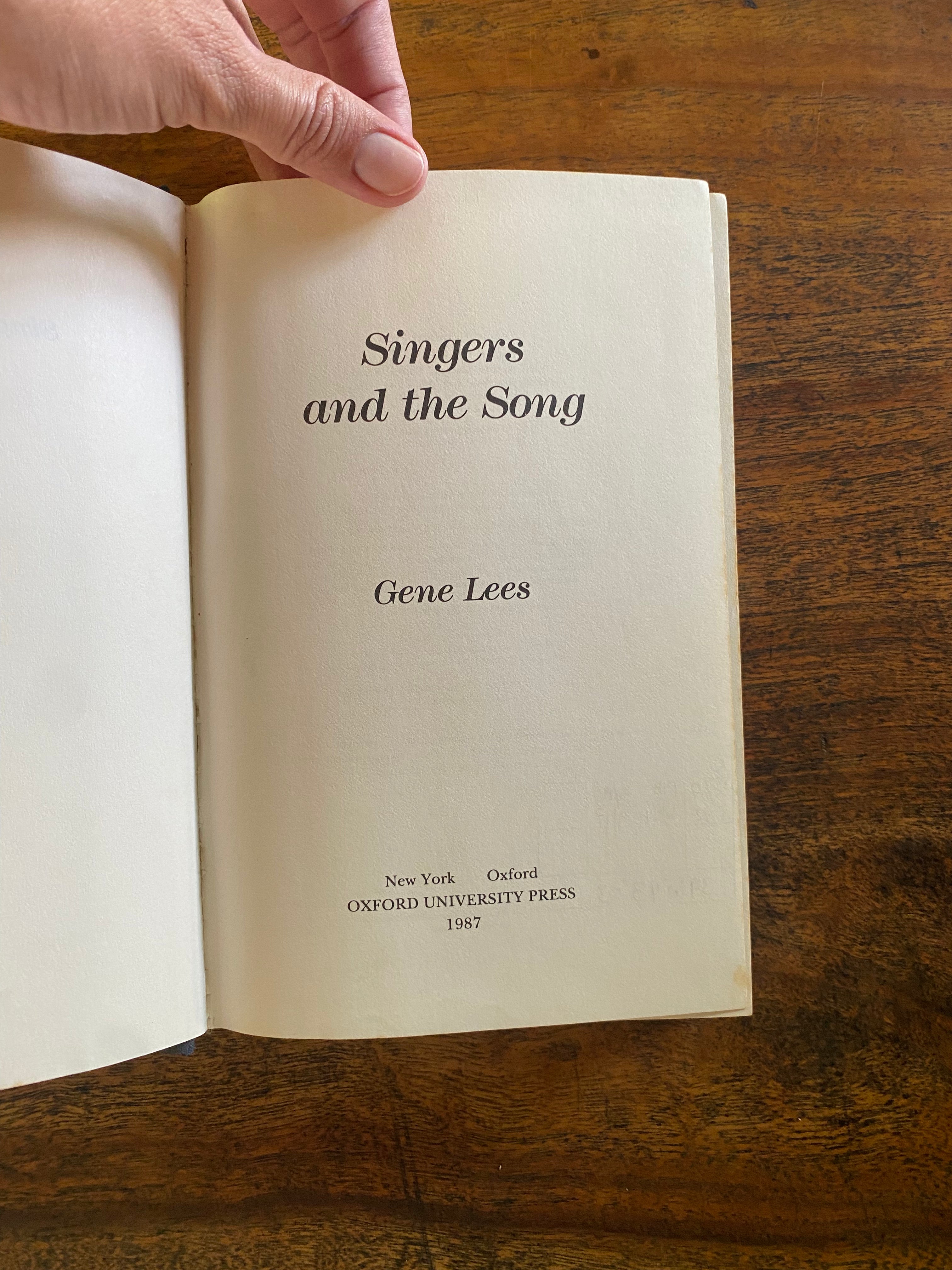 Singers & The Song — Gene Lees