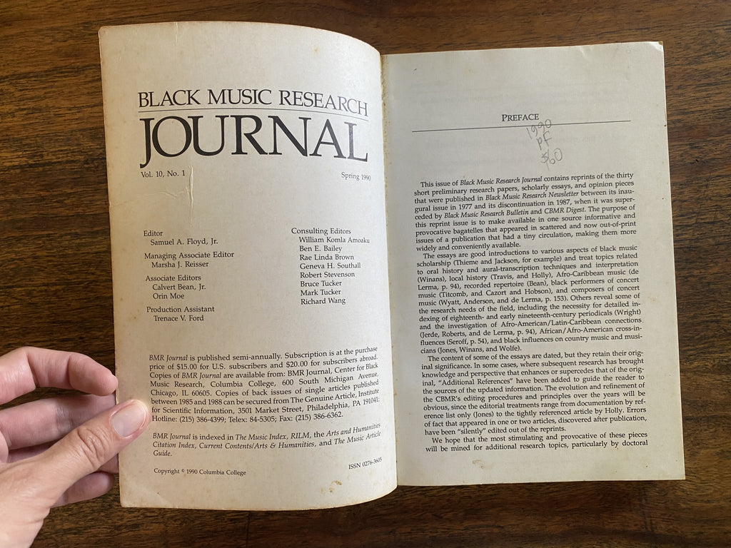 Black Music Research Journal — Samuel A. Floyd, Jr.