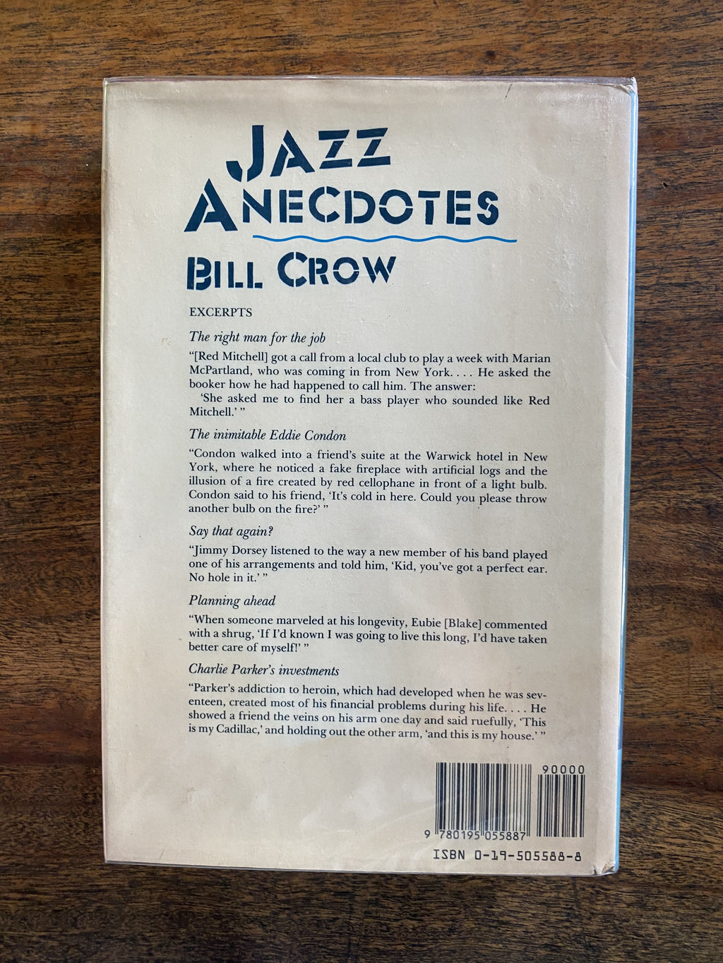 Jazz Anecdotes — Crow, Bill