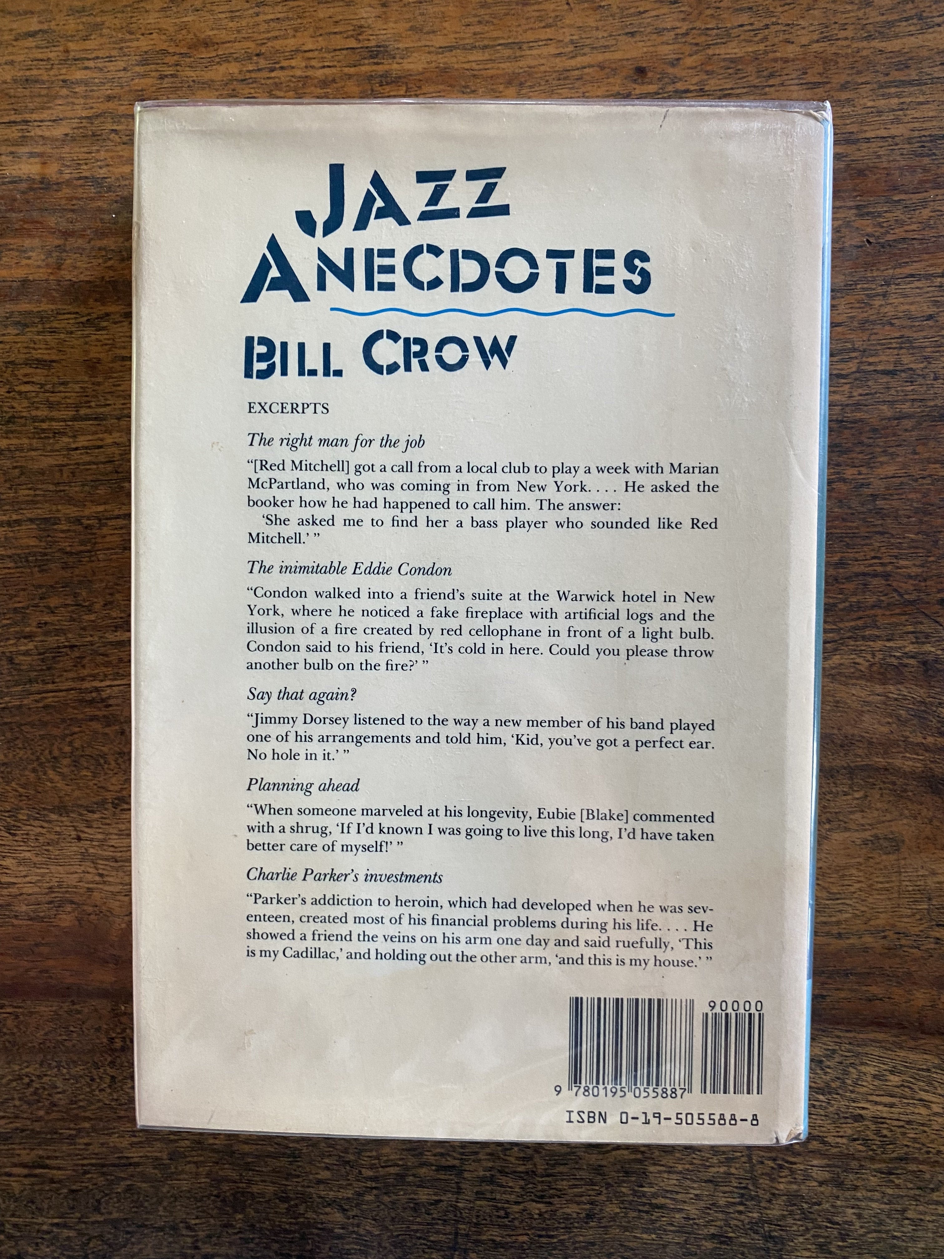 Jazz Anecdotes — Crow, Bill