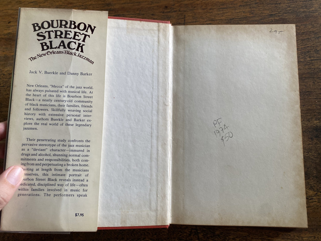 Bourbon Street Black; The New Orleans Black Jazzman — Buerkle, Jack V. & Barker, Danny
