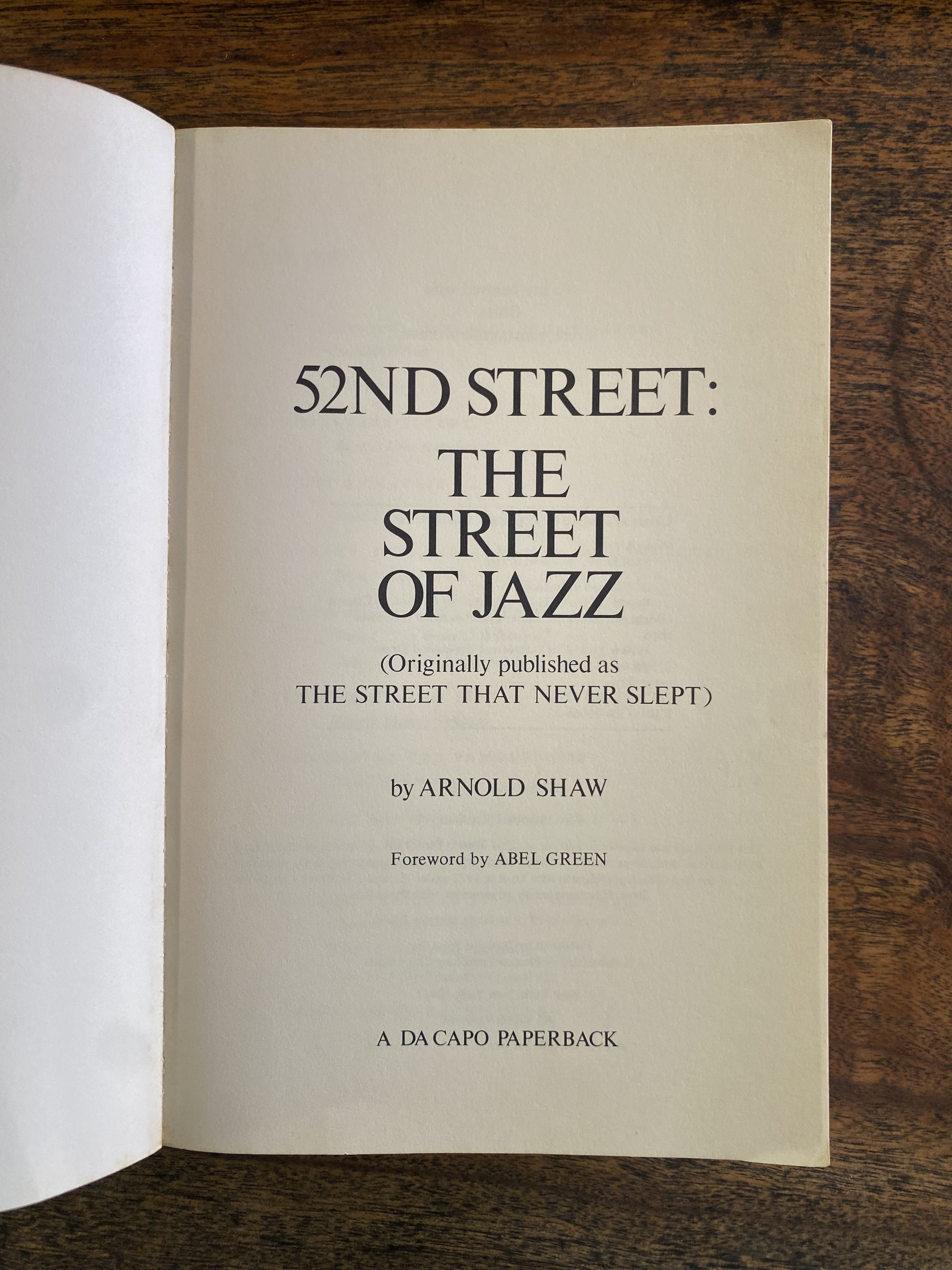 52nd Edition St. The Street of Jazz — Shaw, Arnold