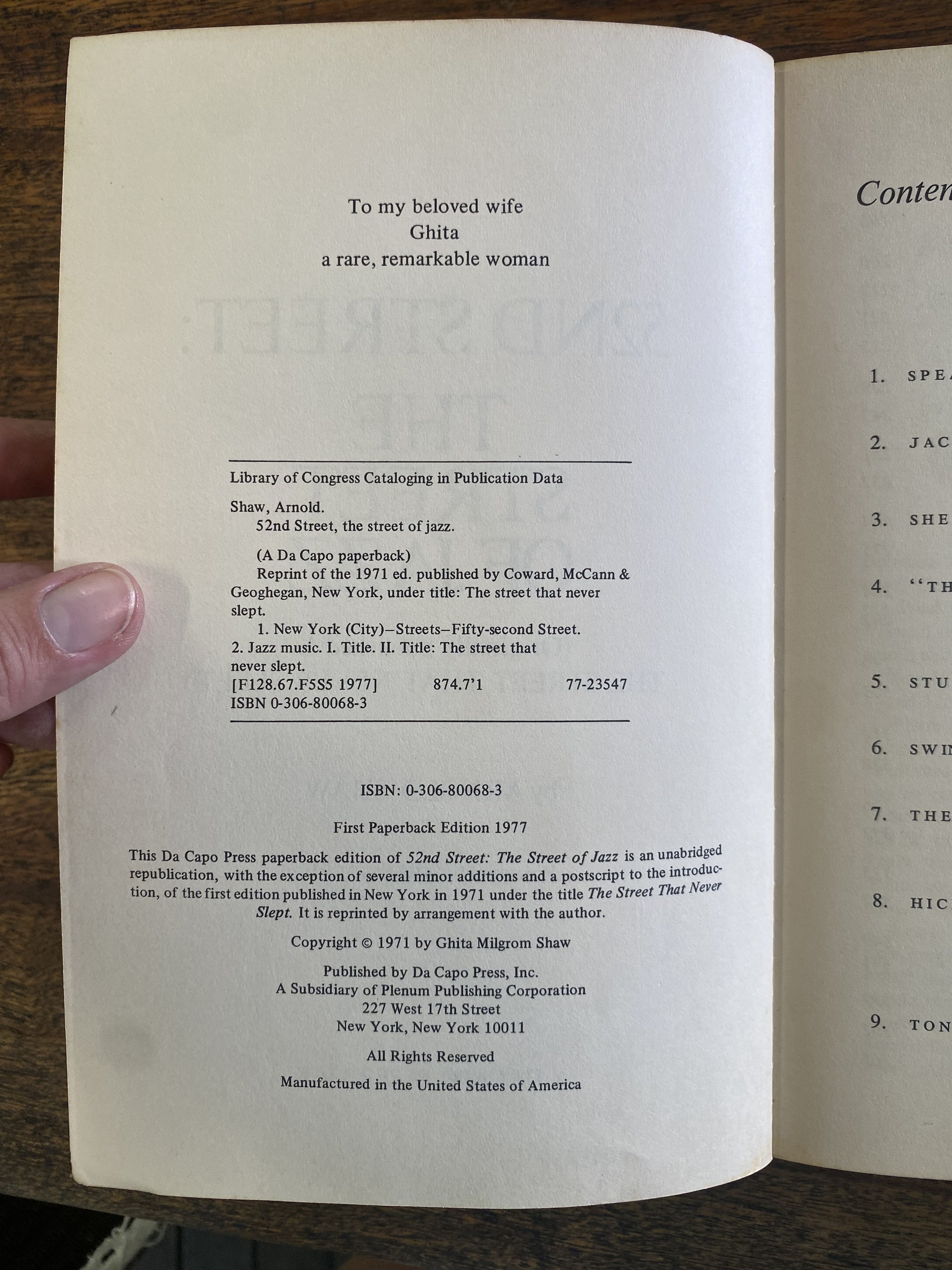 52nd Edition St. The Street of Jazz — Shaw, Arnold