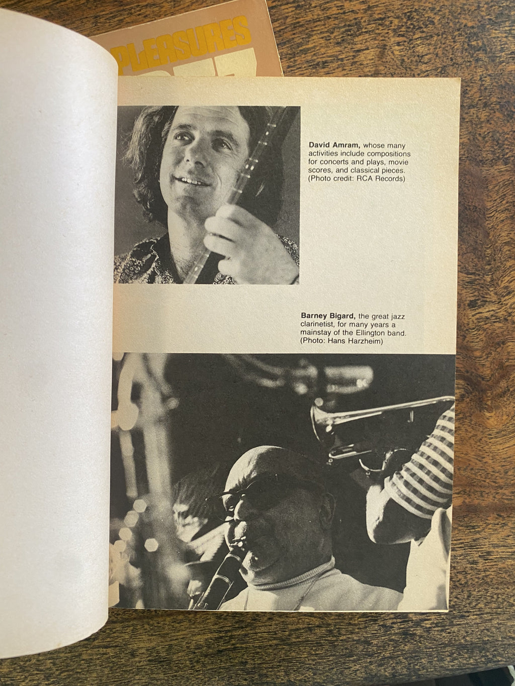 The Pleasures of Jazz; Leading Performers on their lives, their music, their contemporaries — Feather, Leonard