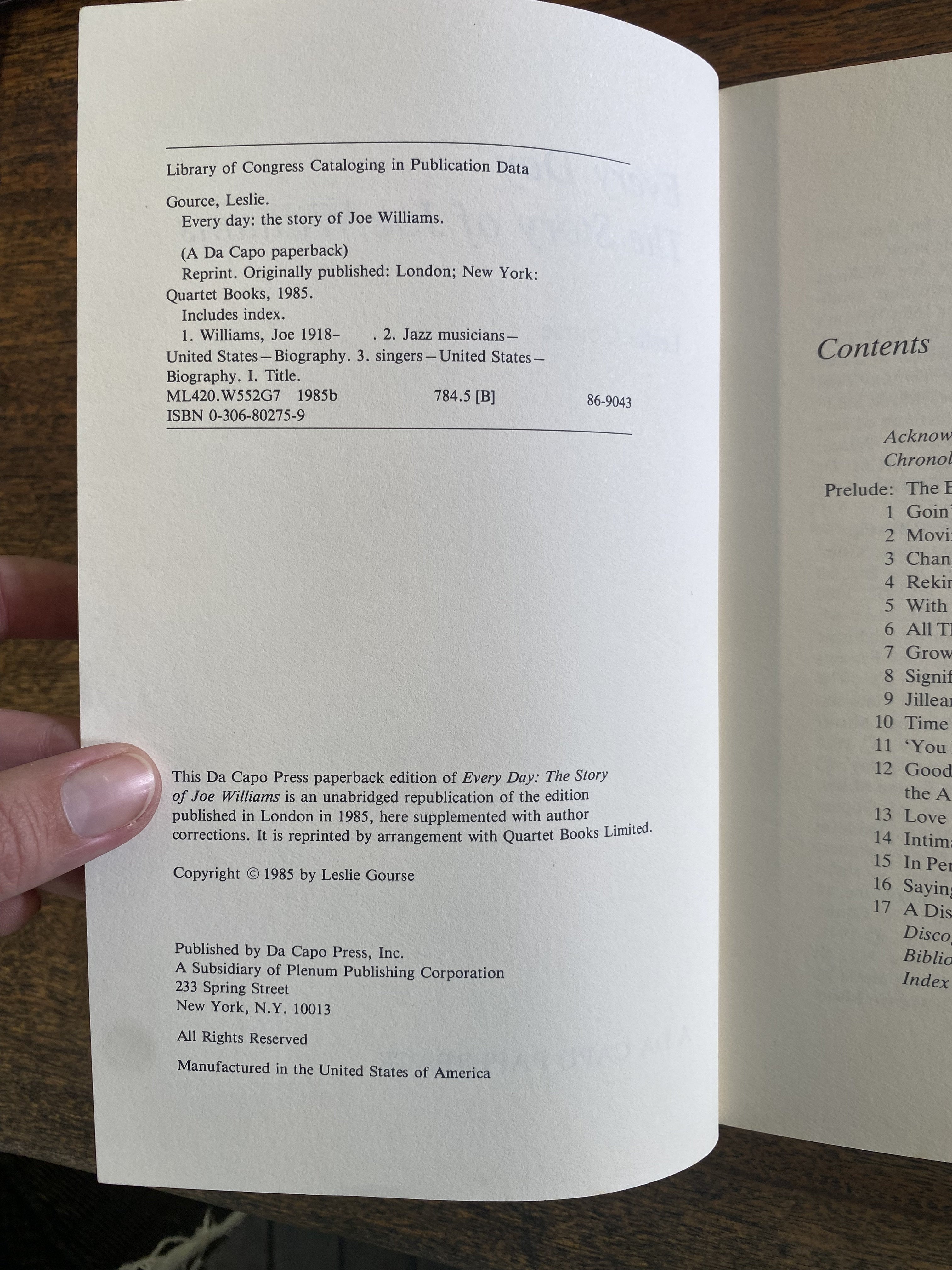 The Story of Joe Williams Every Day — Gourse, Leslie