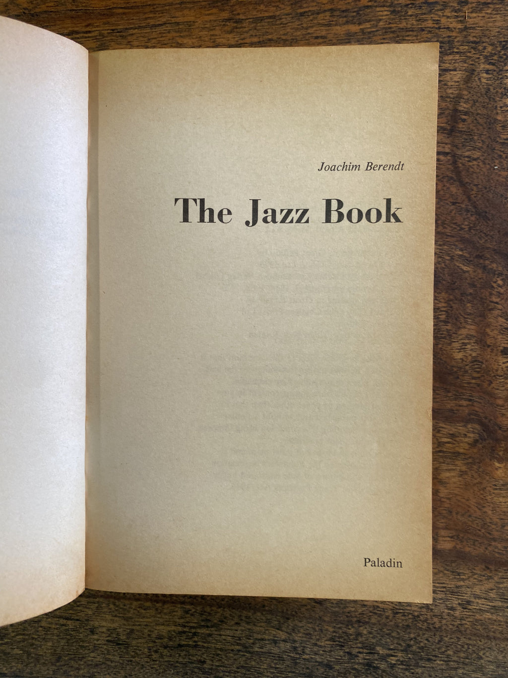 The Joachim Berendt Jazz Book — Berendt, Joachim