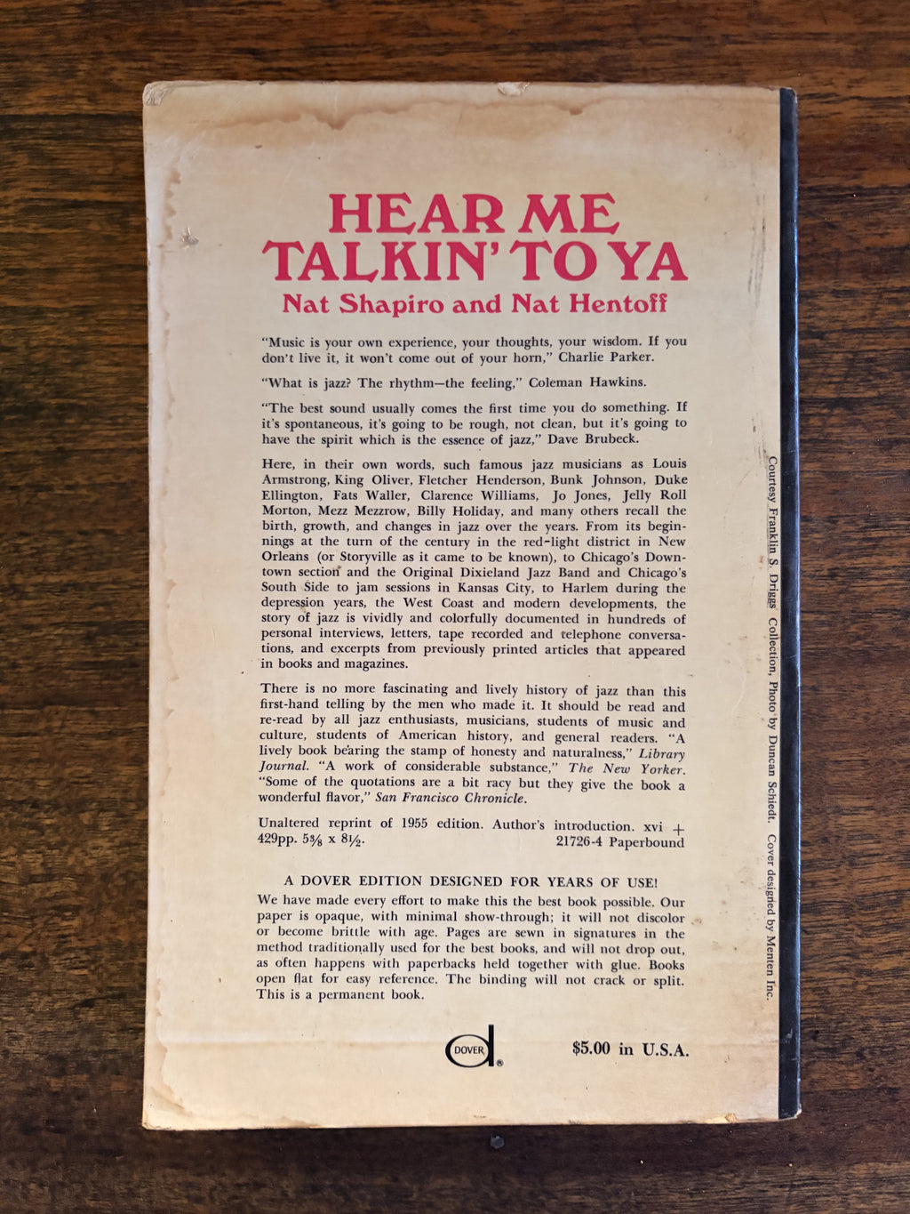 Hear Me Talkin' To Ya: The Story of Jazz as told by the Men who Made It — Nat Shapiro and Nat Hentoff