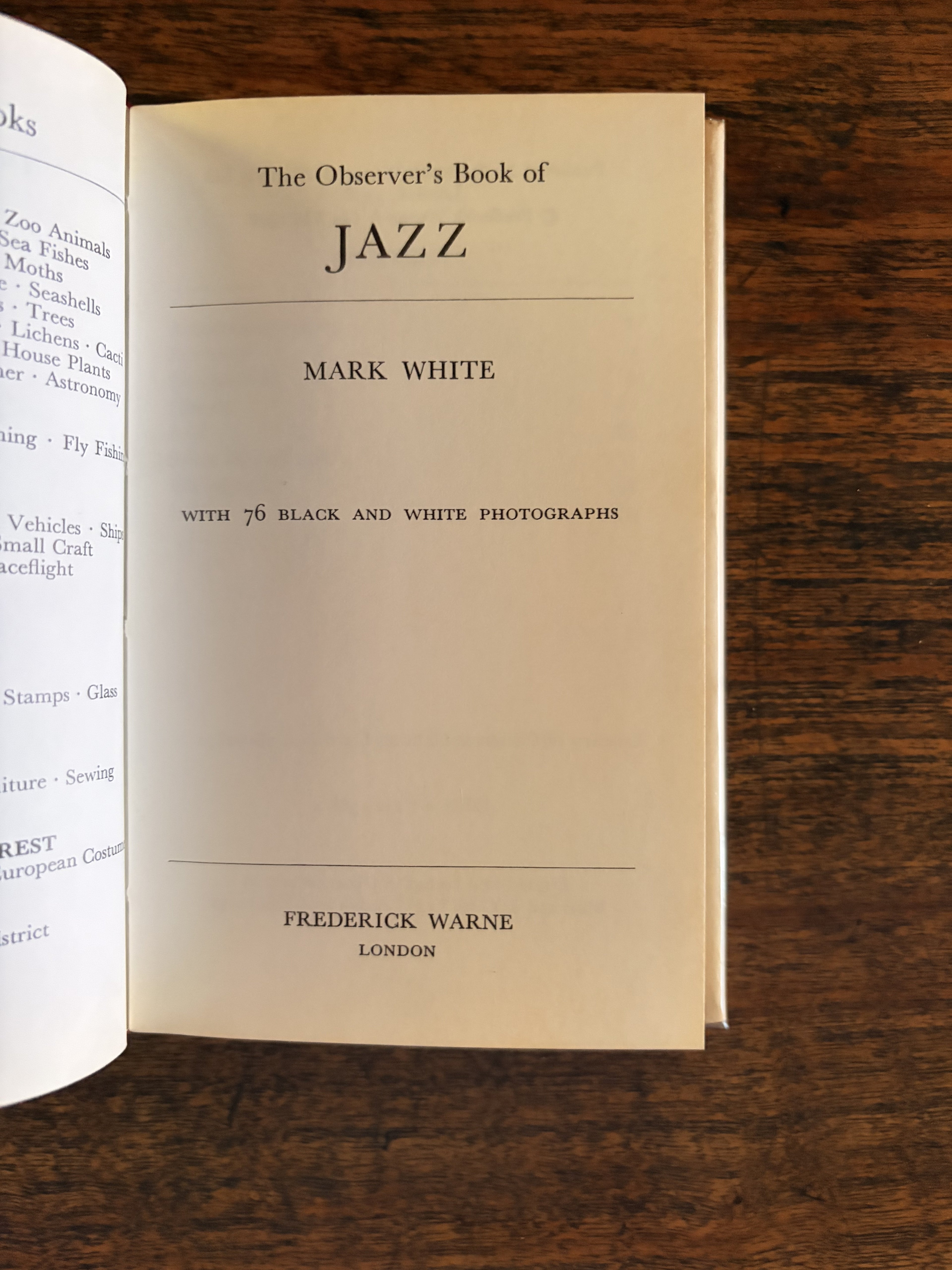 The Observer's Book of Jazz — Mark White