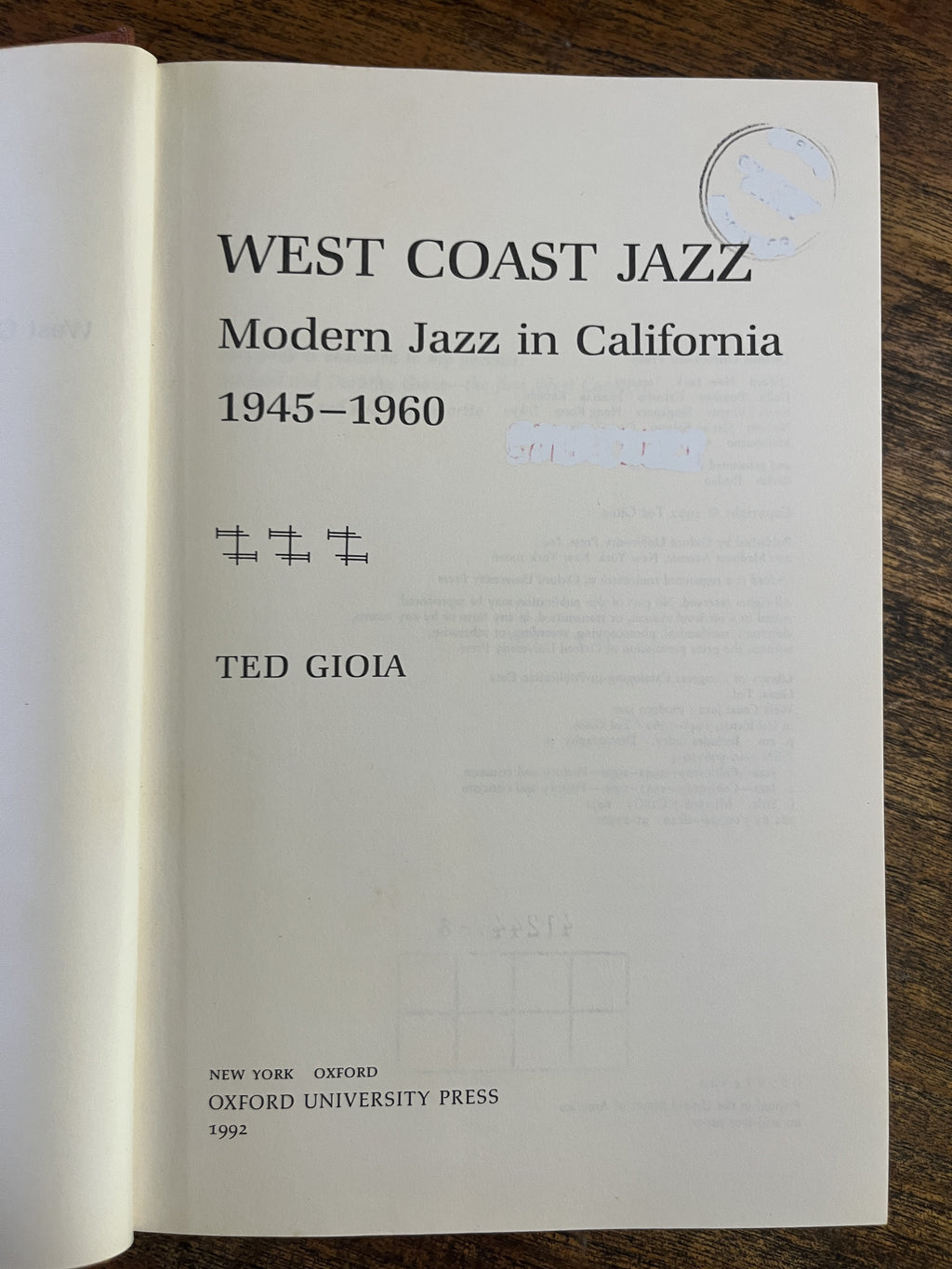 West Coast Jazz — Gioia, Ted