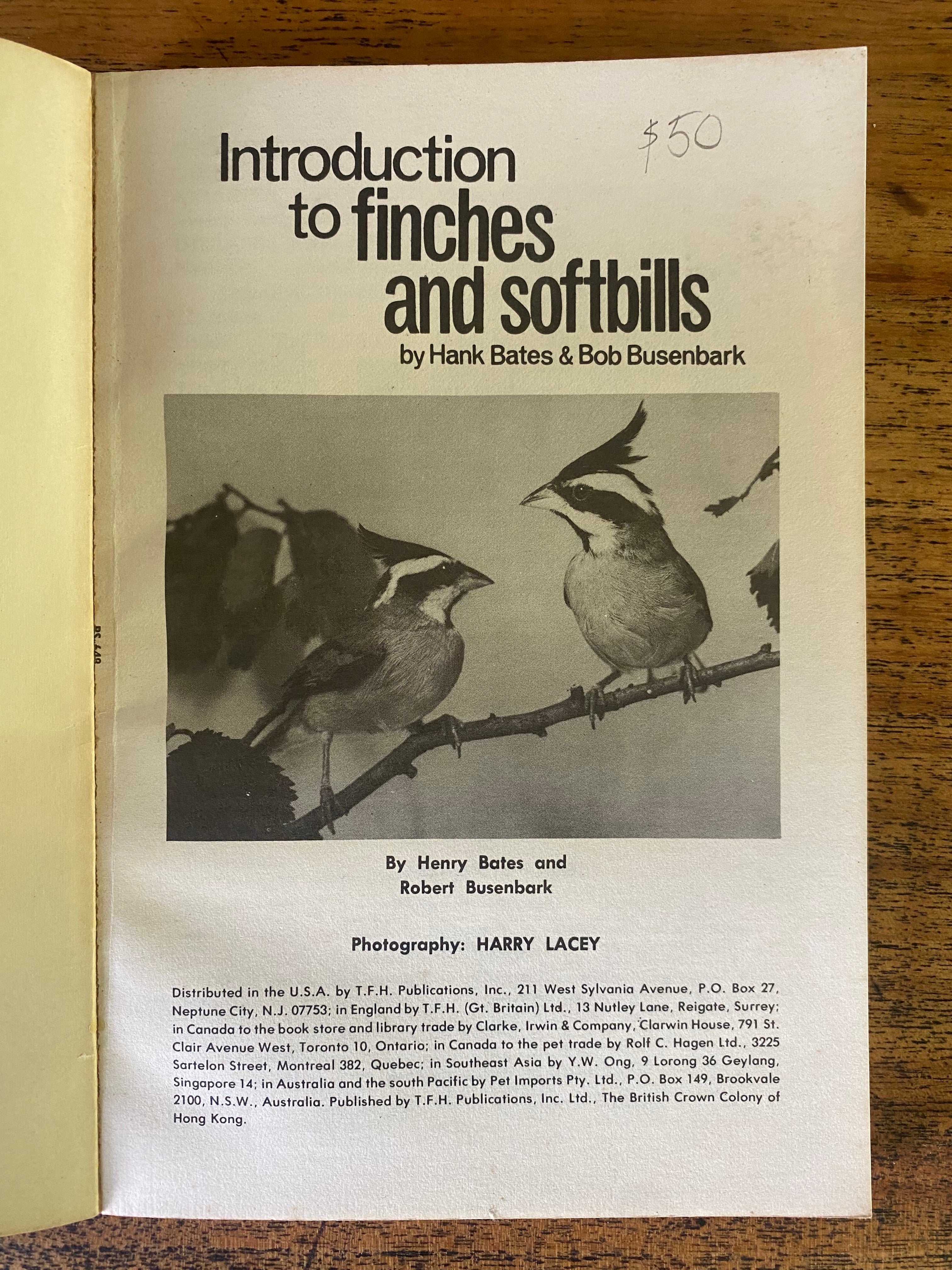 Introduction to Finches and Softbills - Bates, Hank & Busenbark, Bob