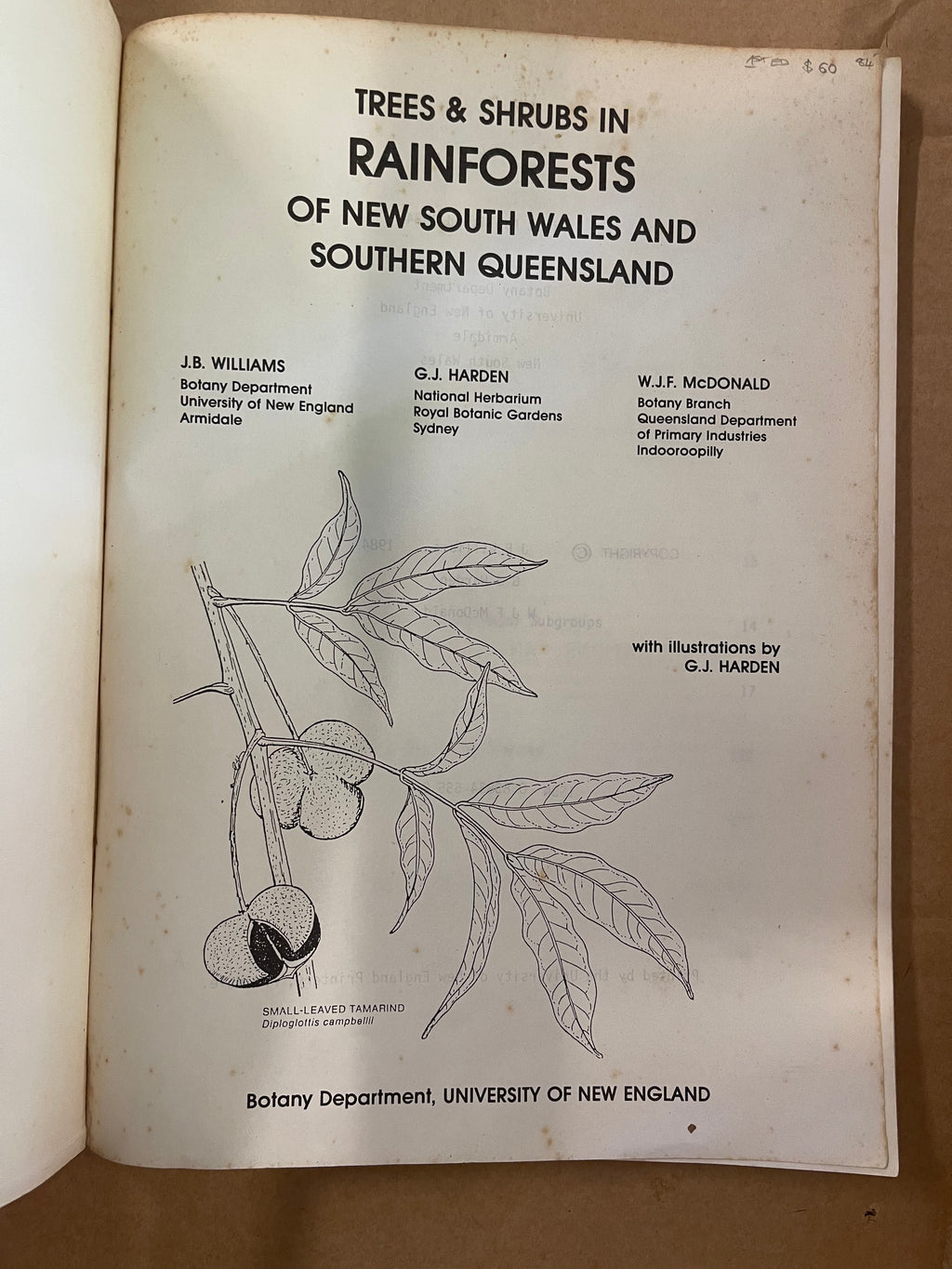 Trees and Shrubs in Rainforests of New South Wales & Southern Queensland — Williams, J. B., Harden, G. J., McDonald W. J. F