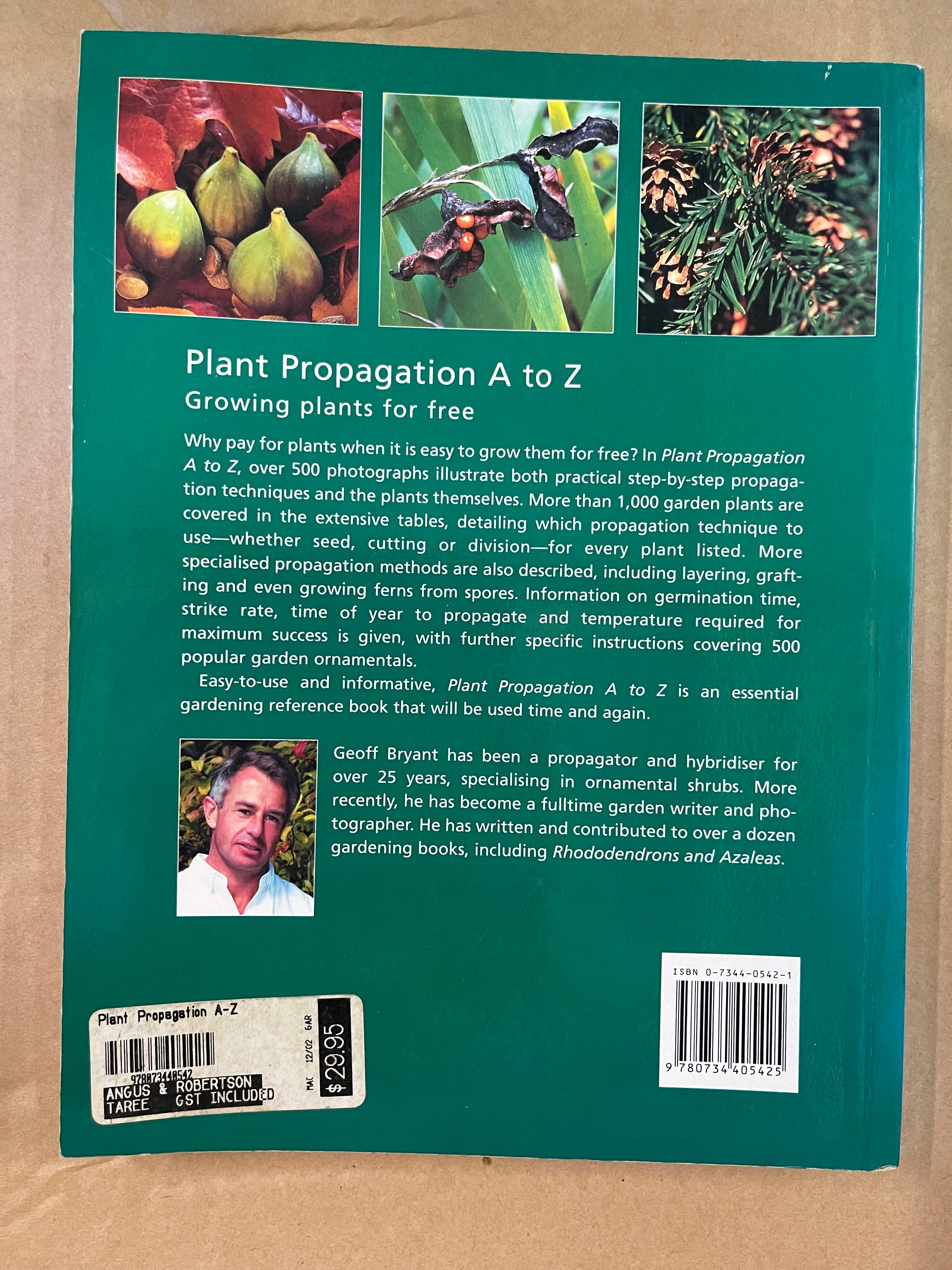 Plant Propogation A-Z Growing Plants for Free — Bryant, Geoff