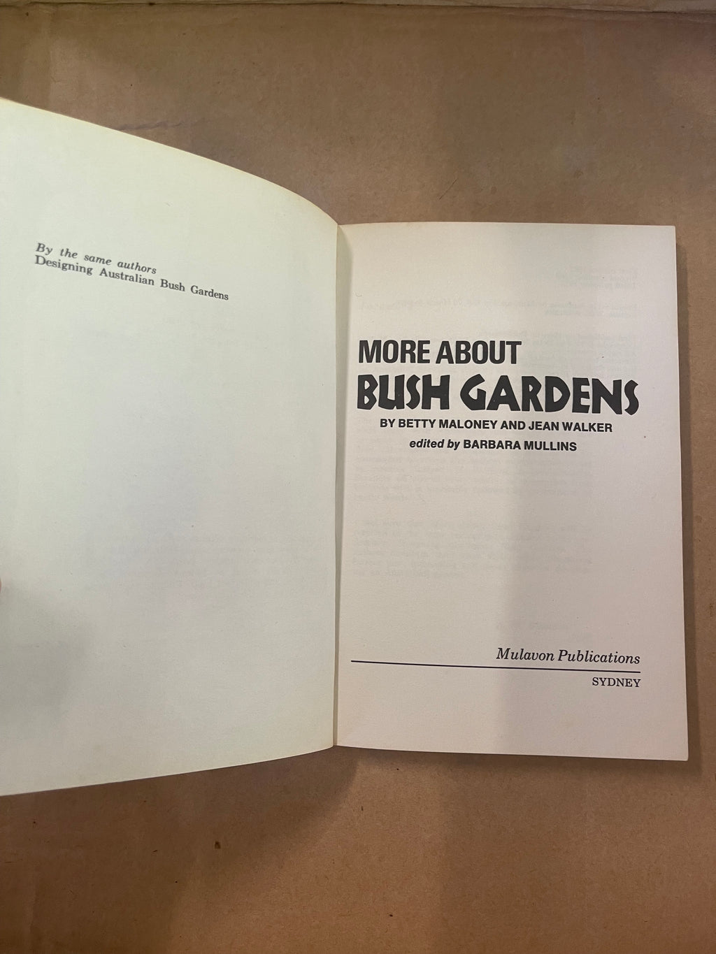 More About Bush Gardens — Maloney, Betty & Walker, Jean