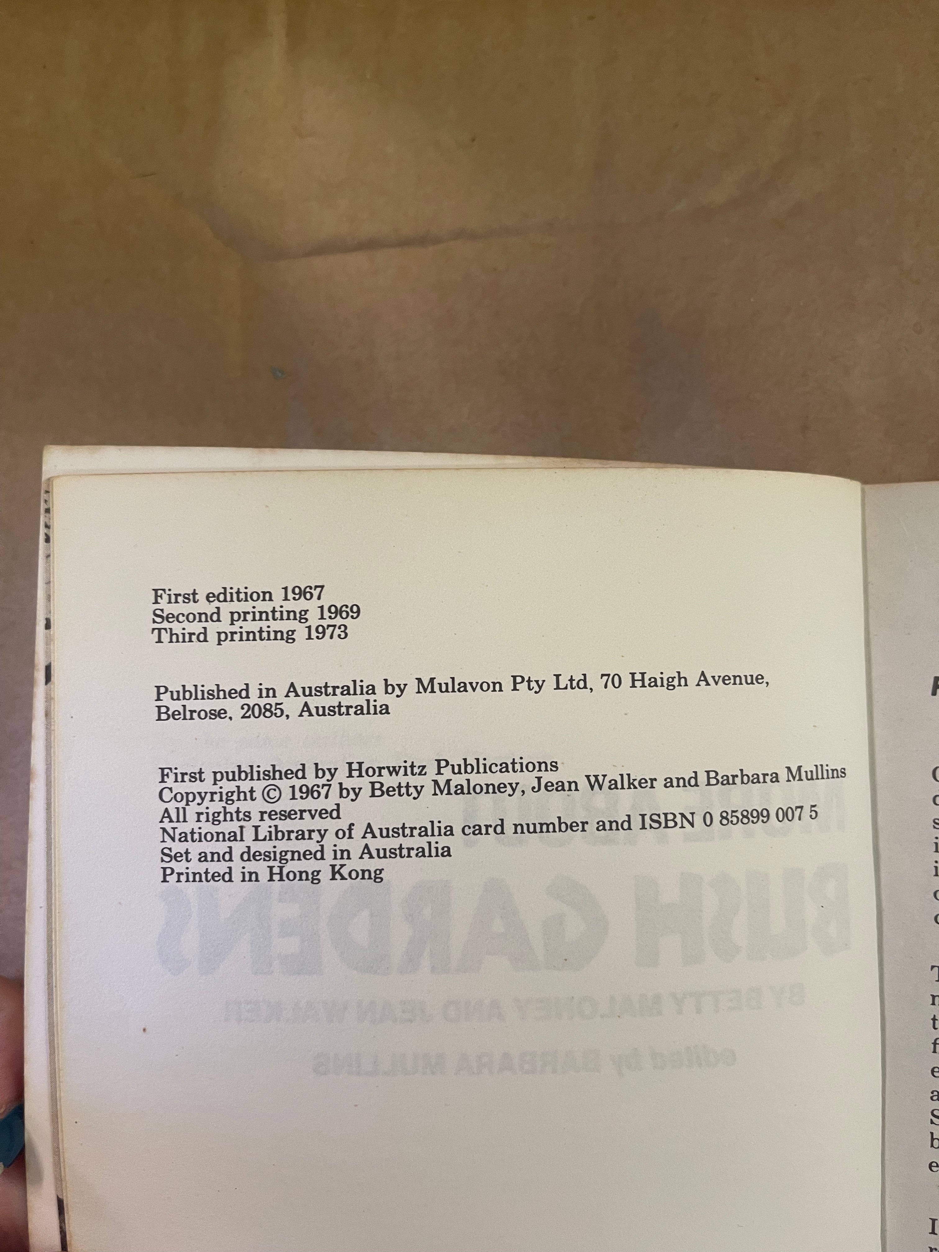 More About Bush Gardens — Maloney, Betty & Walker, Jean