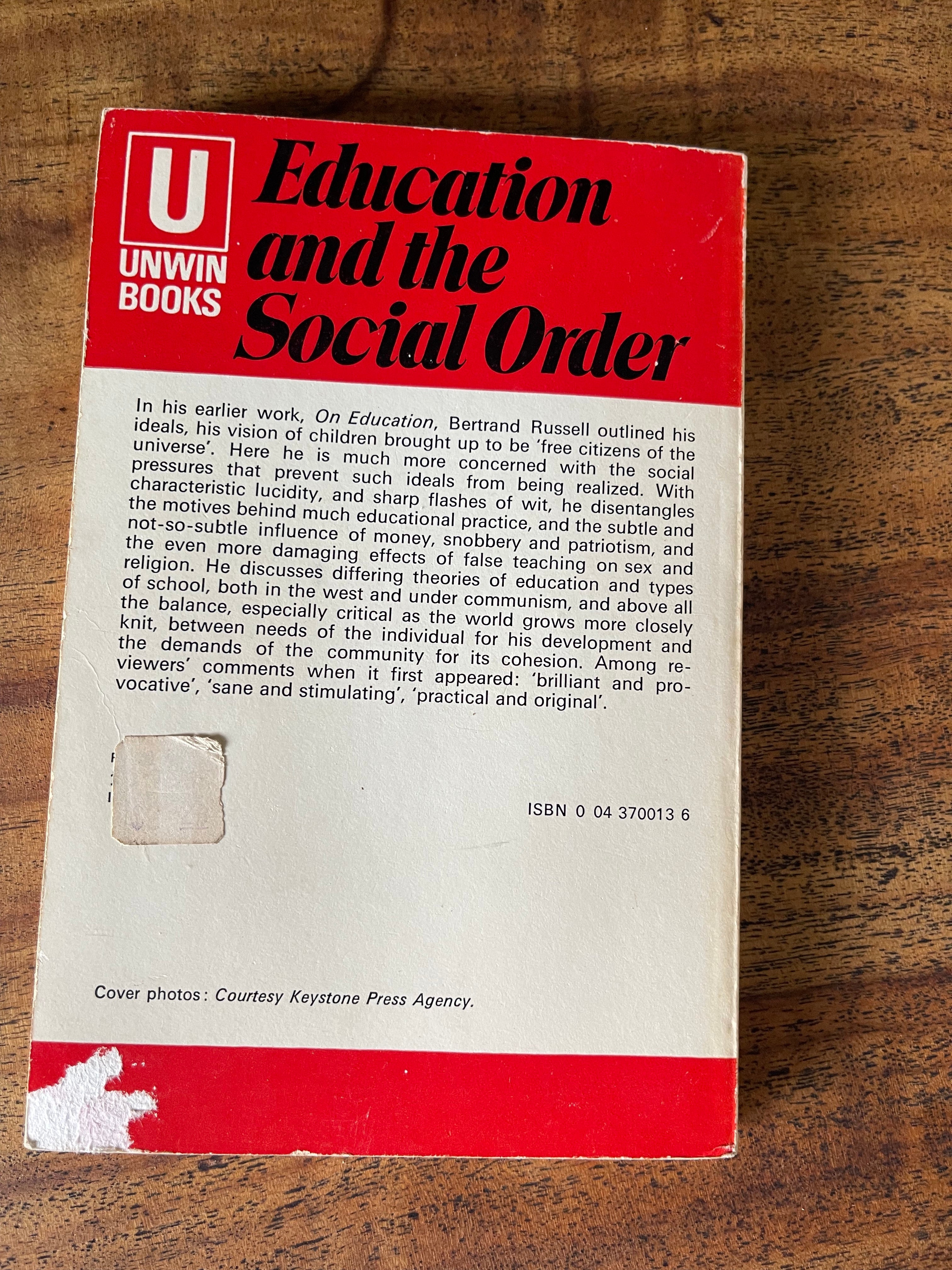 Education and the social order - Russell, Bertrand