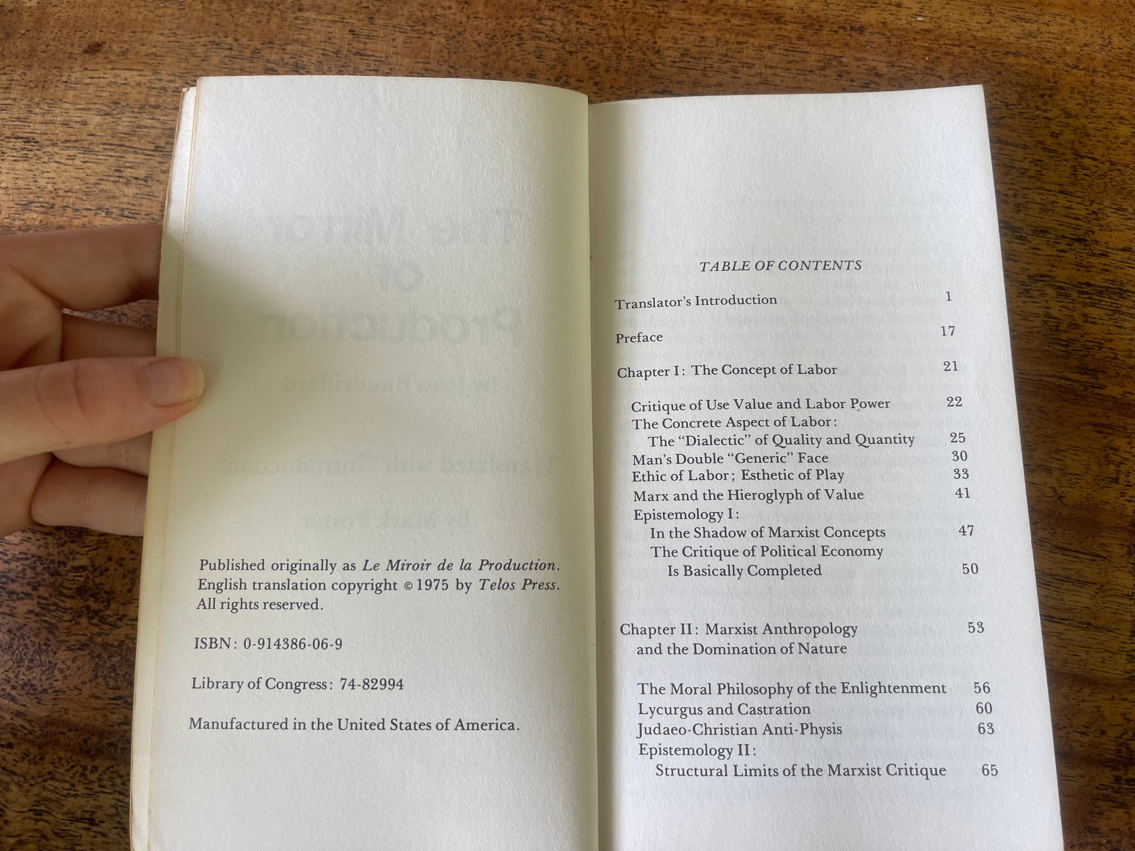 The Mirror of Production - Baudrillard, Jean