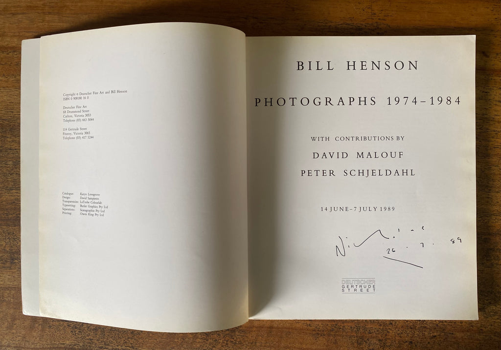 Bill Henson Photographs 1974-01984 - Henson, Bill