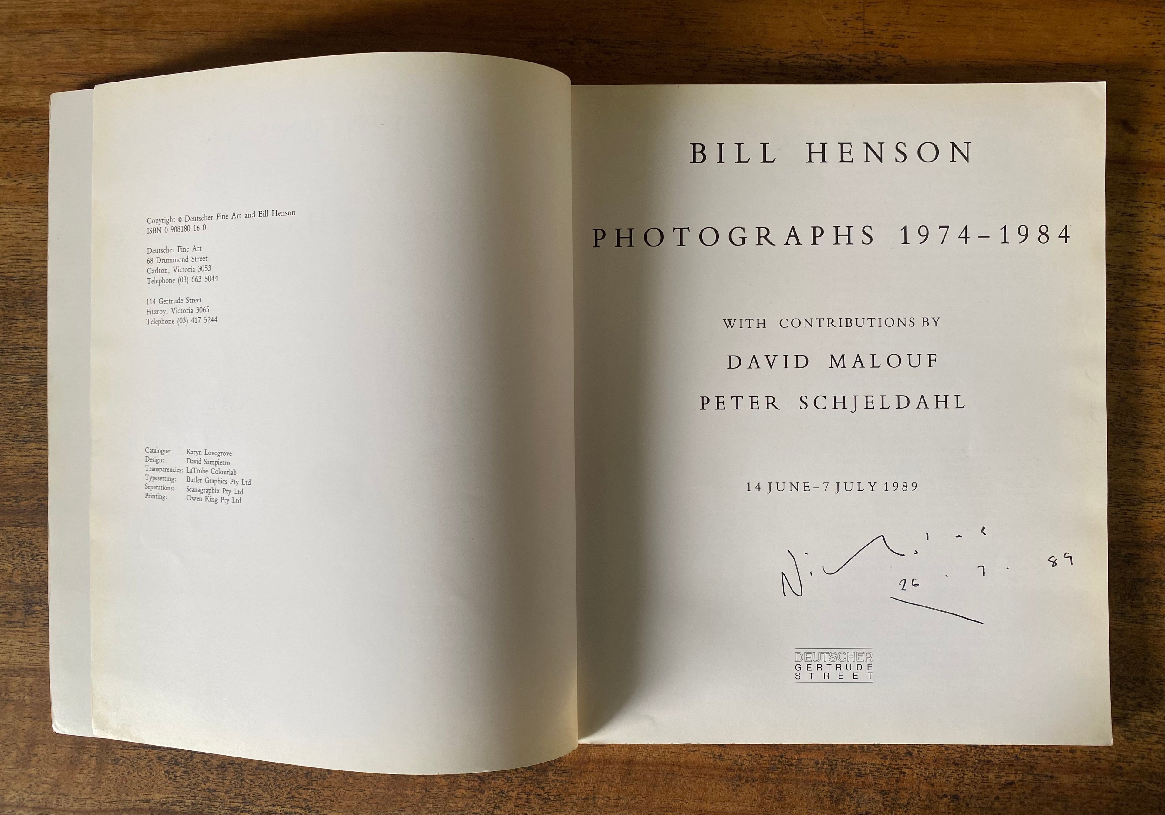 Bill Henson Photographs 1974-01984 - Henson, Bill