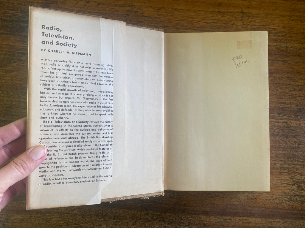 Radio, Television, and Society - Siepmann, Charles A.