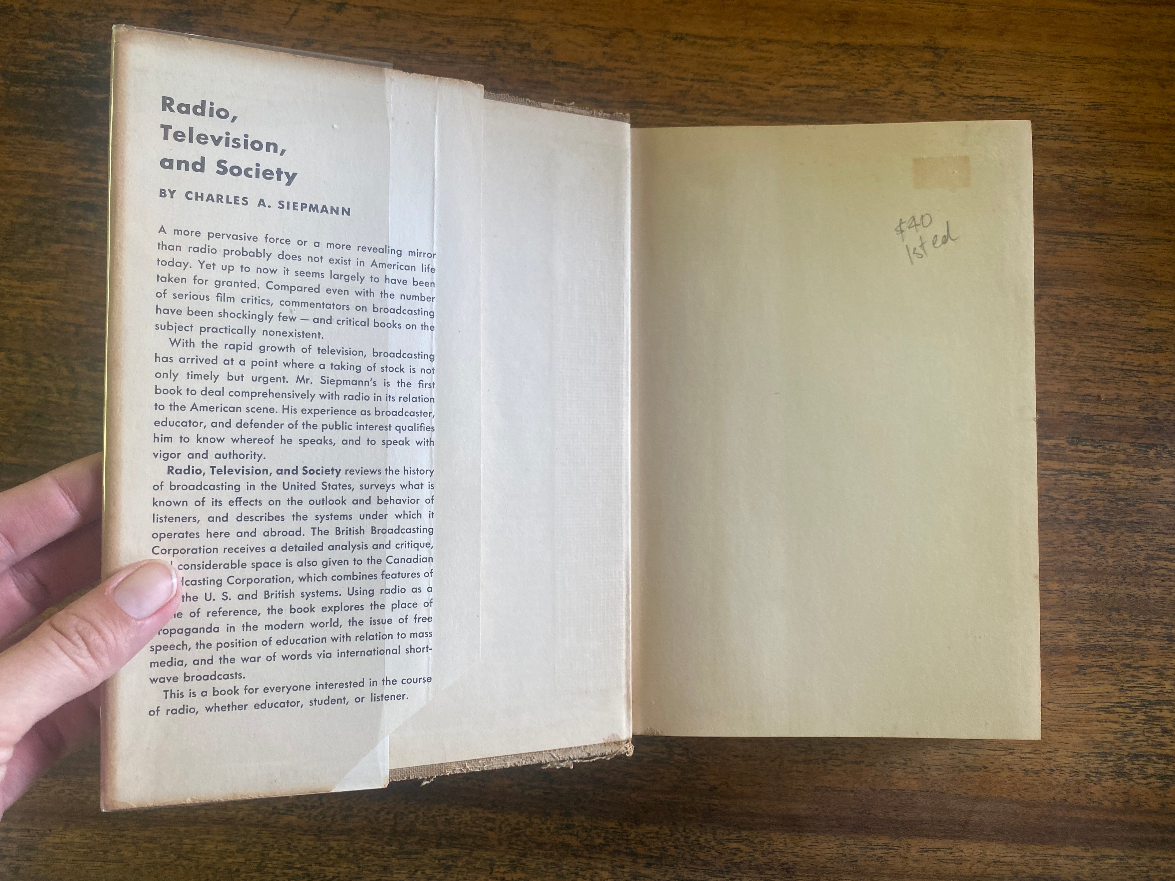 Radio, Television, and Society - Siepmann, Charles A.