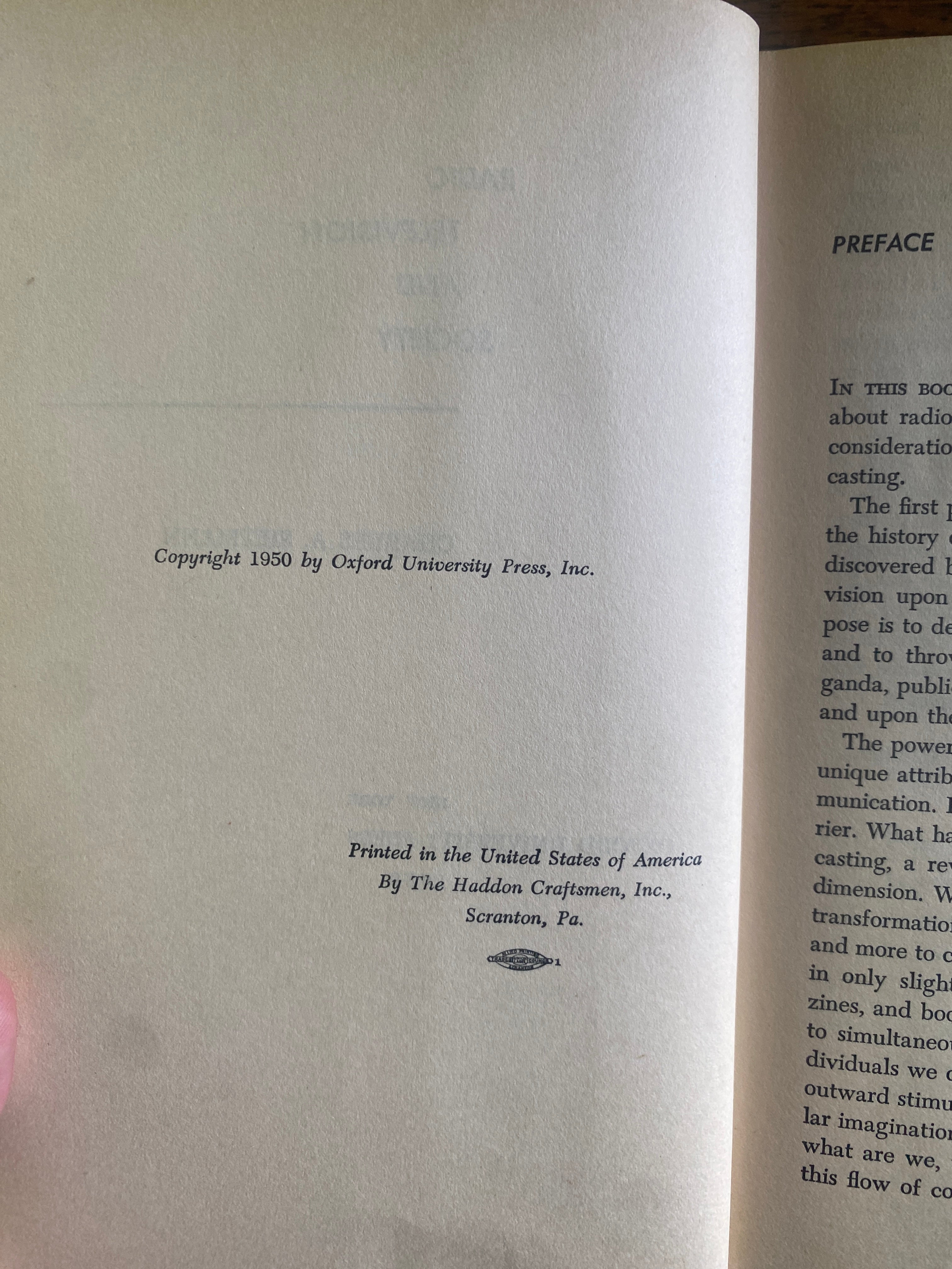 Radio, Television, and Society - Siepmann, Charles A.