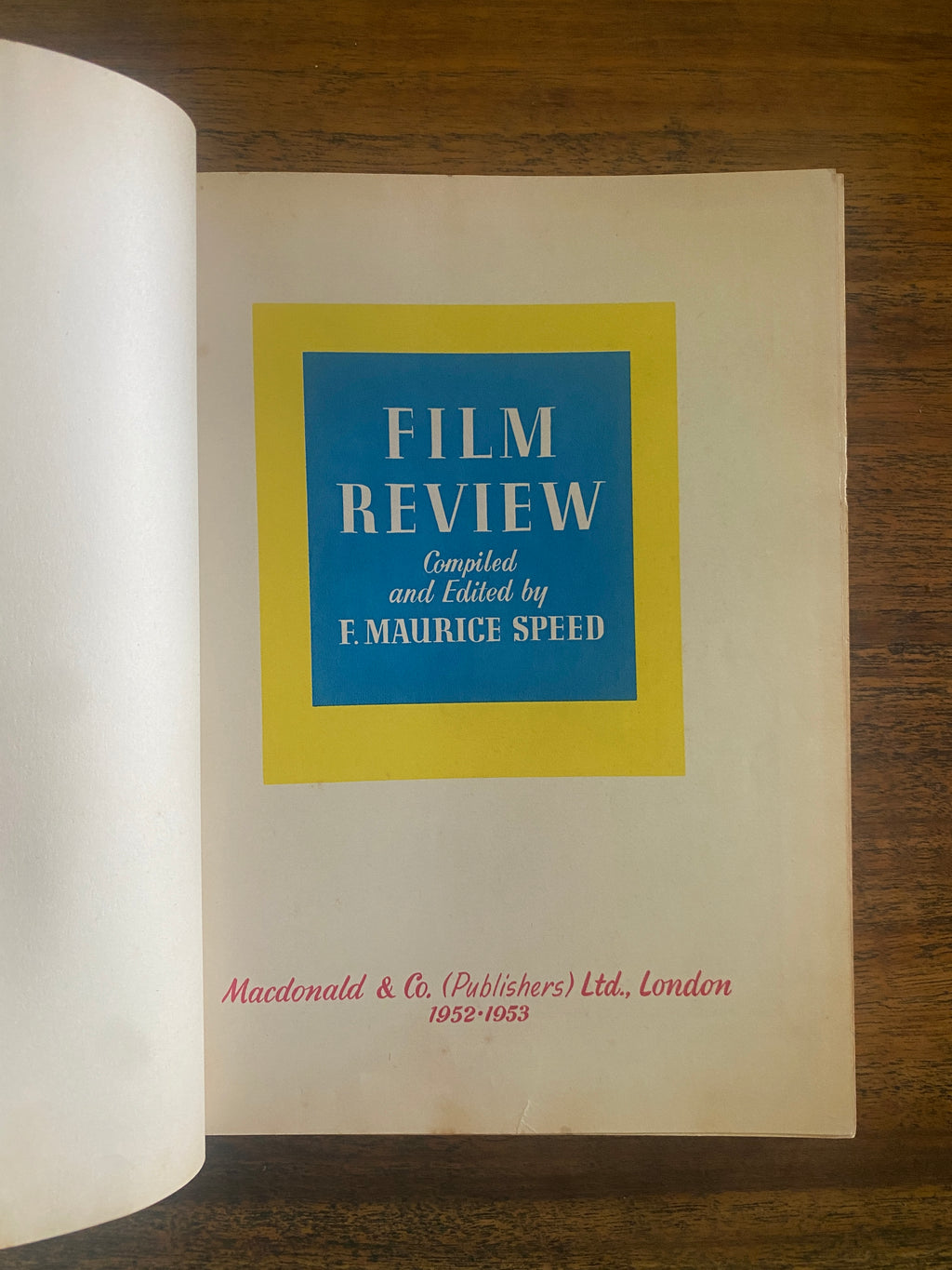 Film Review 1952-1953 - Speed, F. Maurice