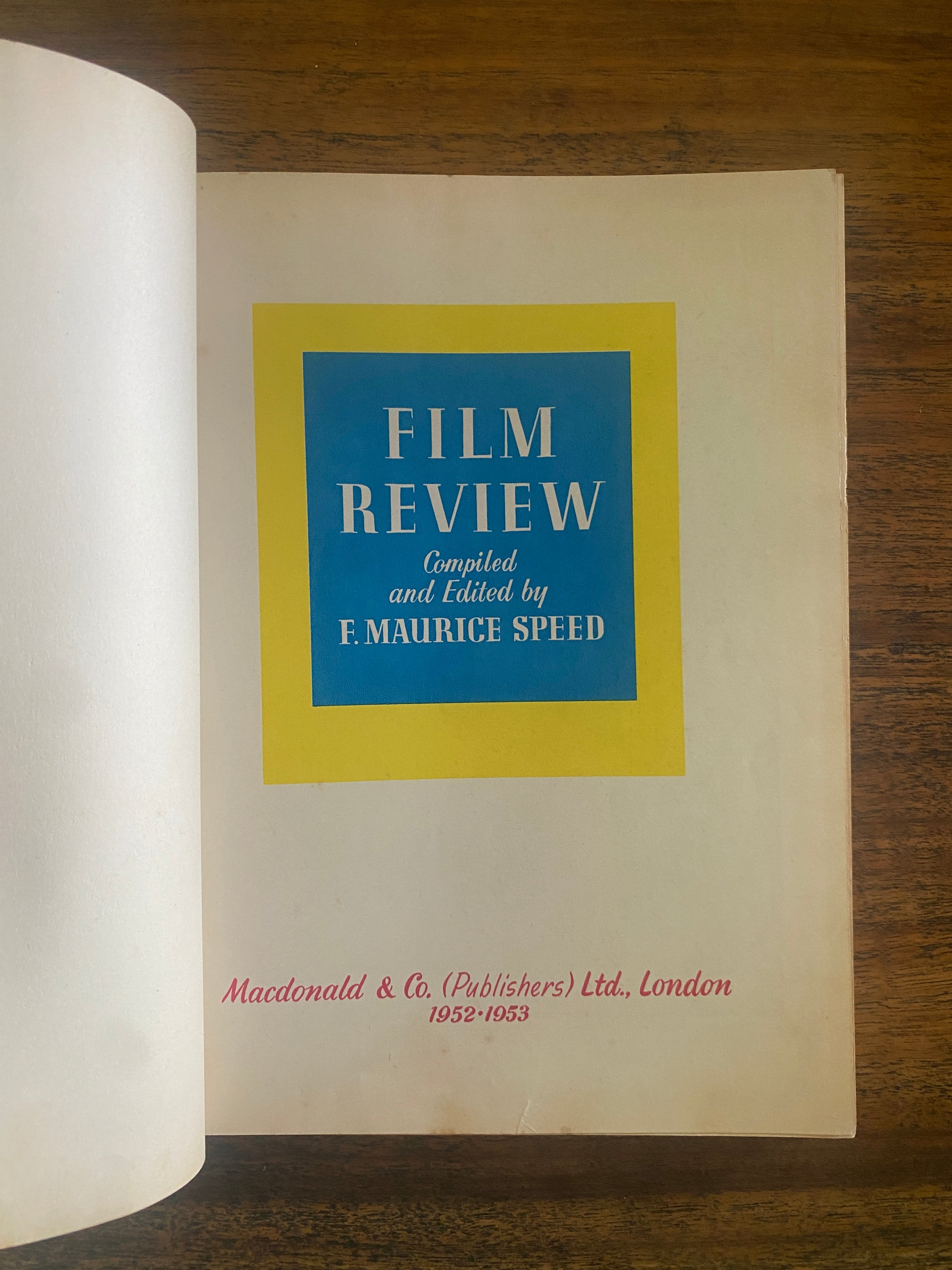Film Review 1952-1953 - Speed, F. Maurice